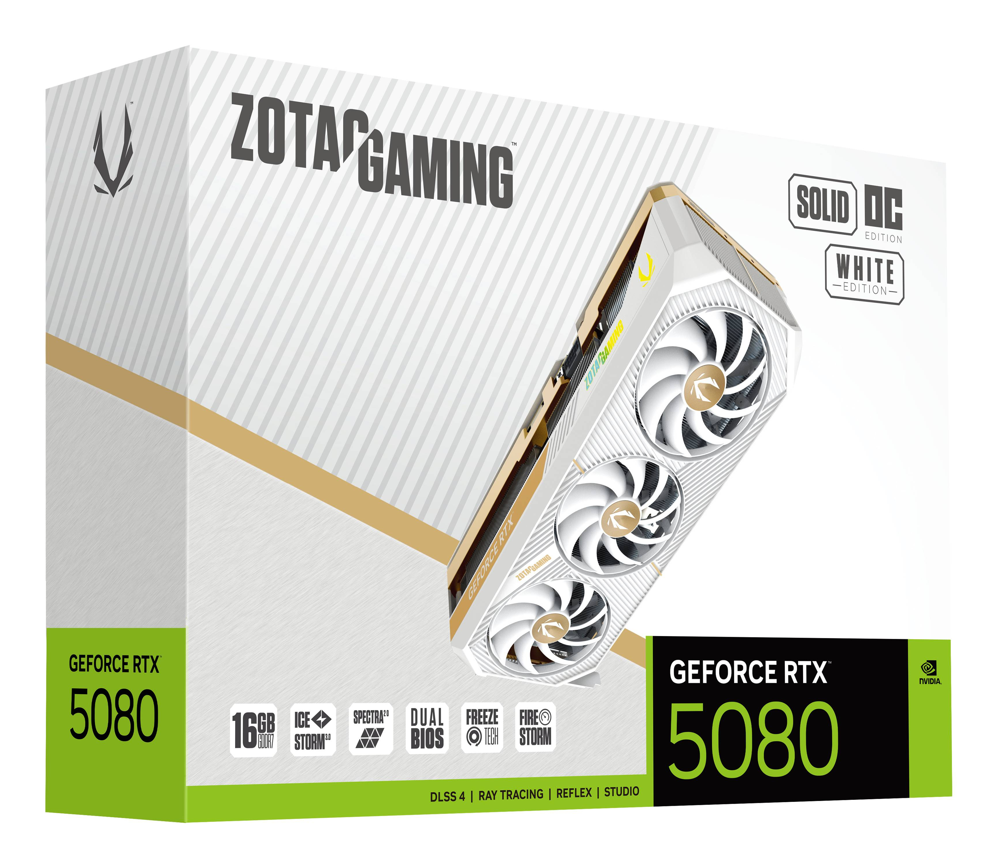 ZOTAC GAMING GeForce RTX 5080 SOLID - White OC Edition, Ansicht 4