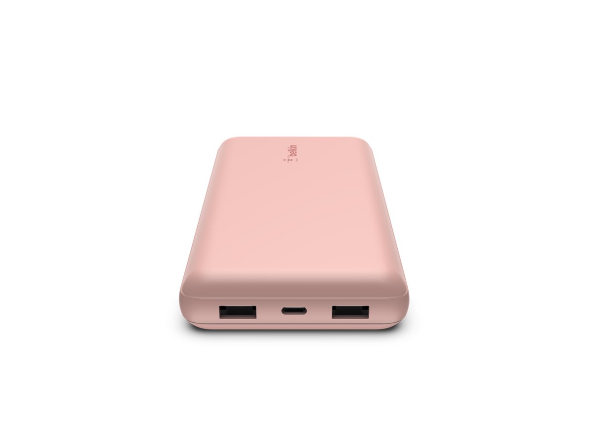 Belkin BoostCharge - Powerbank - 20000 mAh - 15 Watt - 3 Ausgabeanschlussstellen (2 x USB, 24 pin USB-C) - gold, Ansicht 4