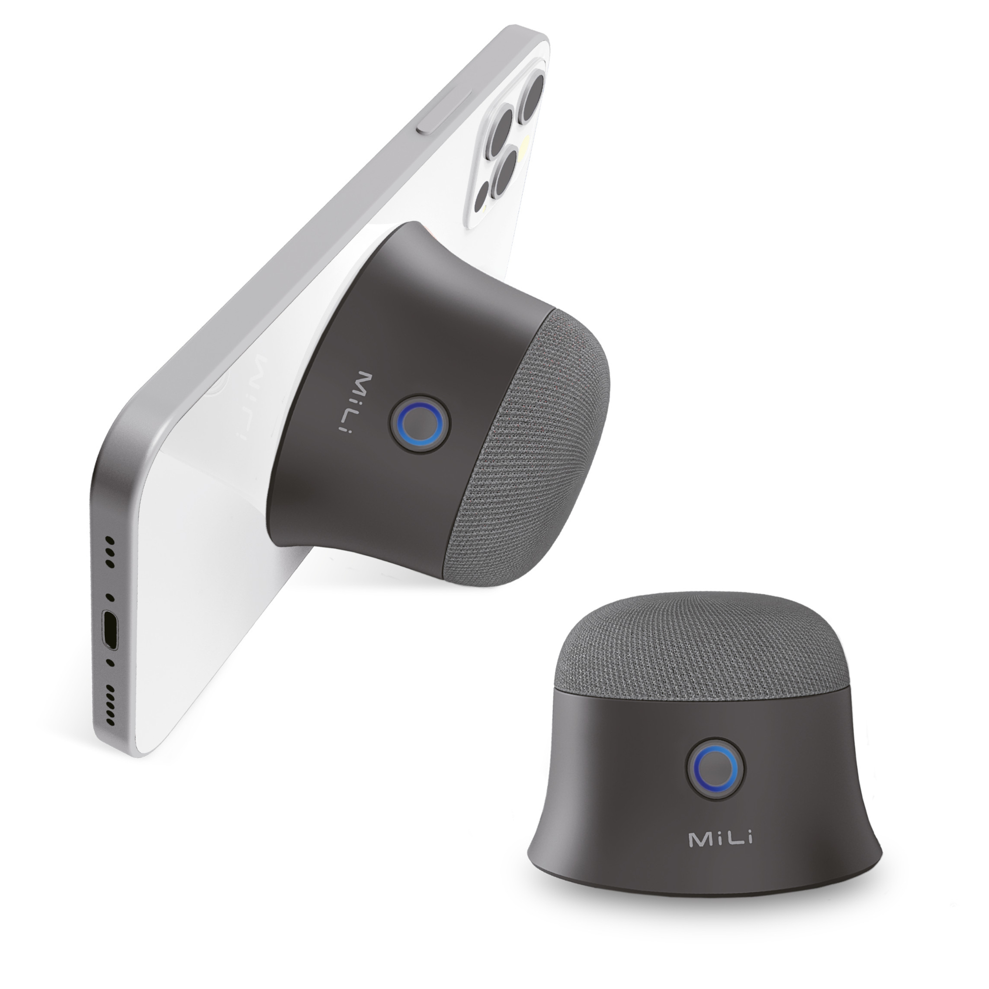 Ultron MiLi Mag-SoundMate - Lautsprecher - tragbar - kabellos - Bluetooth - 3 Watt - Schwarz (Packung mit 2), Ansicht 2