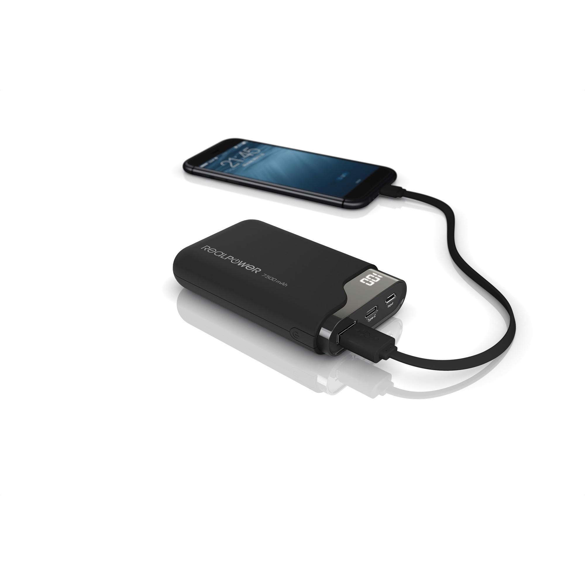 Ultron Powerbank RealPower PB-7500C schwarz, Ansicht 4