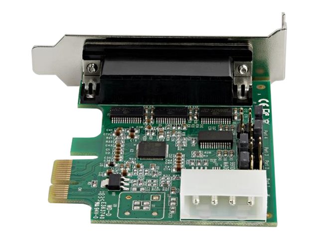 StarTech.com Startech 4 Port Serielle PCI Express RS232 Adapter Karte - PCIe Serielle Host Controller Karte - PCIe zu Seriell DB9 - 16950 UART - Niedrig Profil Erweiterungskarte - Windows & Linux (PEX4S953LP)