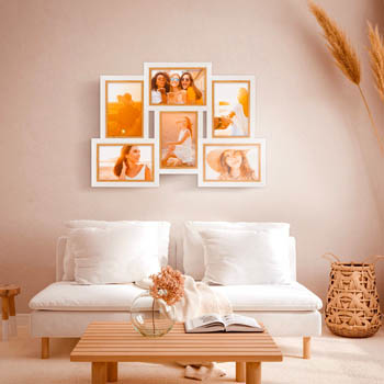 Zep Ayas 6Q, Bilderrahmen-Set, MDF-Platten, Weiß, Wand, 10 x 15 cm, Landschaftsportrait, Ansicht 4