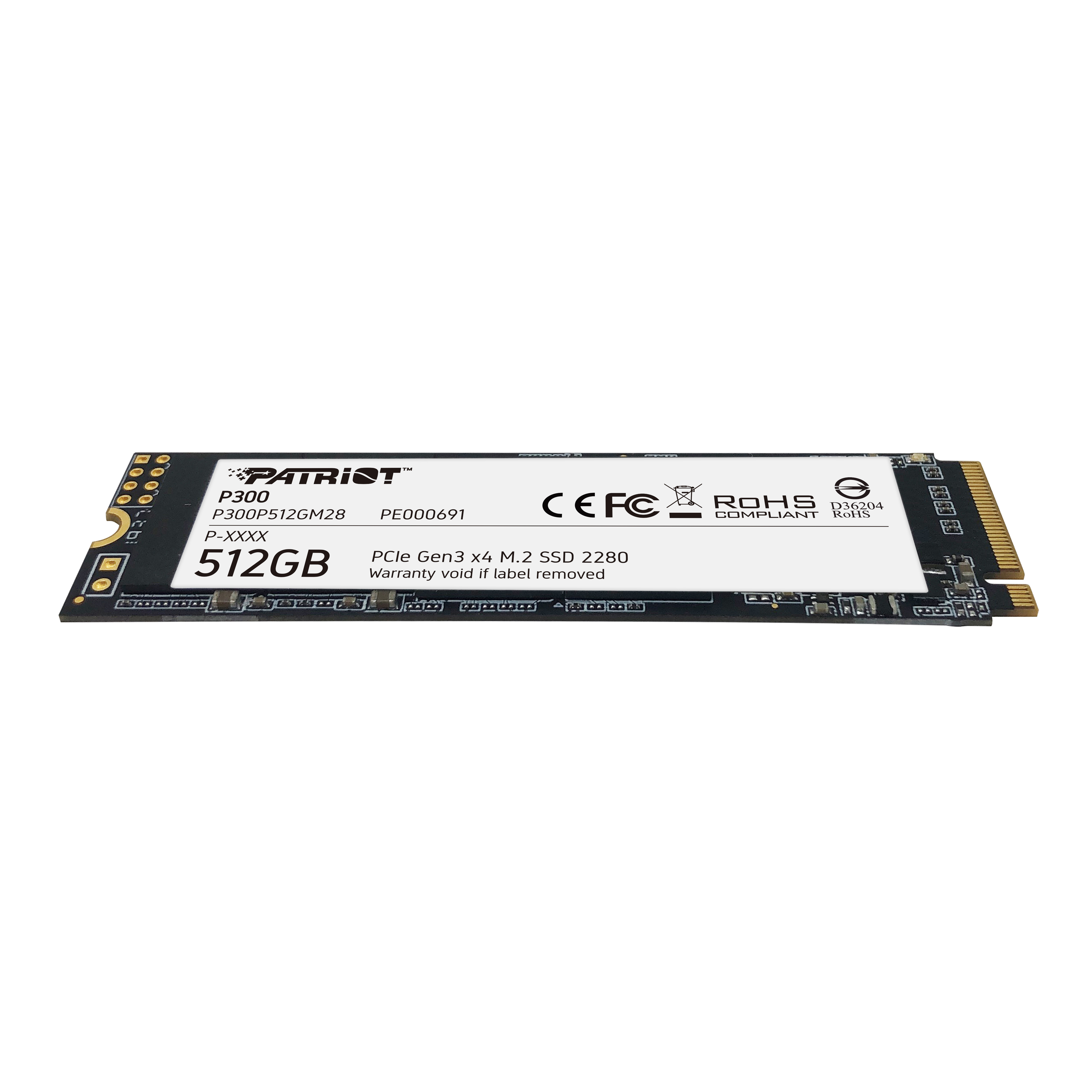 PATRIOT P300 - SSD - 512 GB - intern - M.2 2280 - PCIe 3.0 x4 (NVMe), Ansicht 3