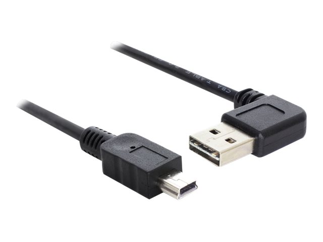 Delock Easy - USB-Kabel - USB (M) linksrechts abgewinkelt umkehrbar bis Mini-USB Typ B (M)