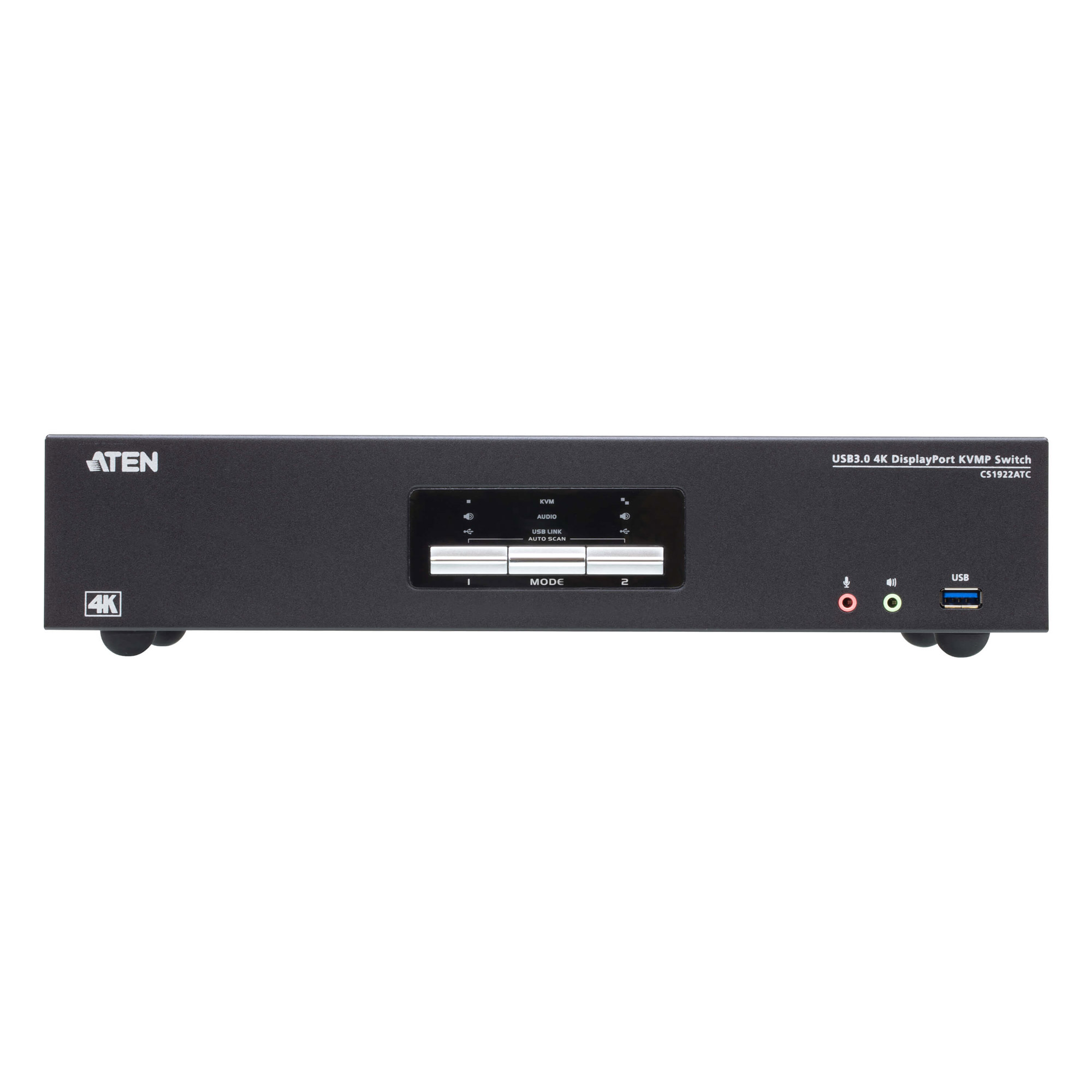 ATEN 2-Port USB True 4K DisplayPort KVM Switch - KVM-Umschalter - 2-Port