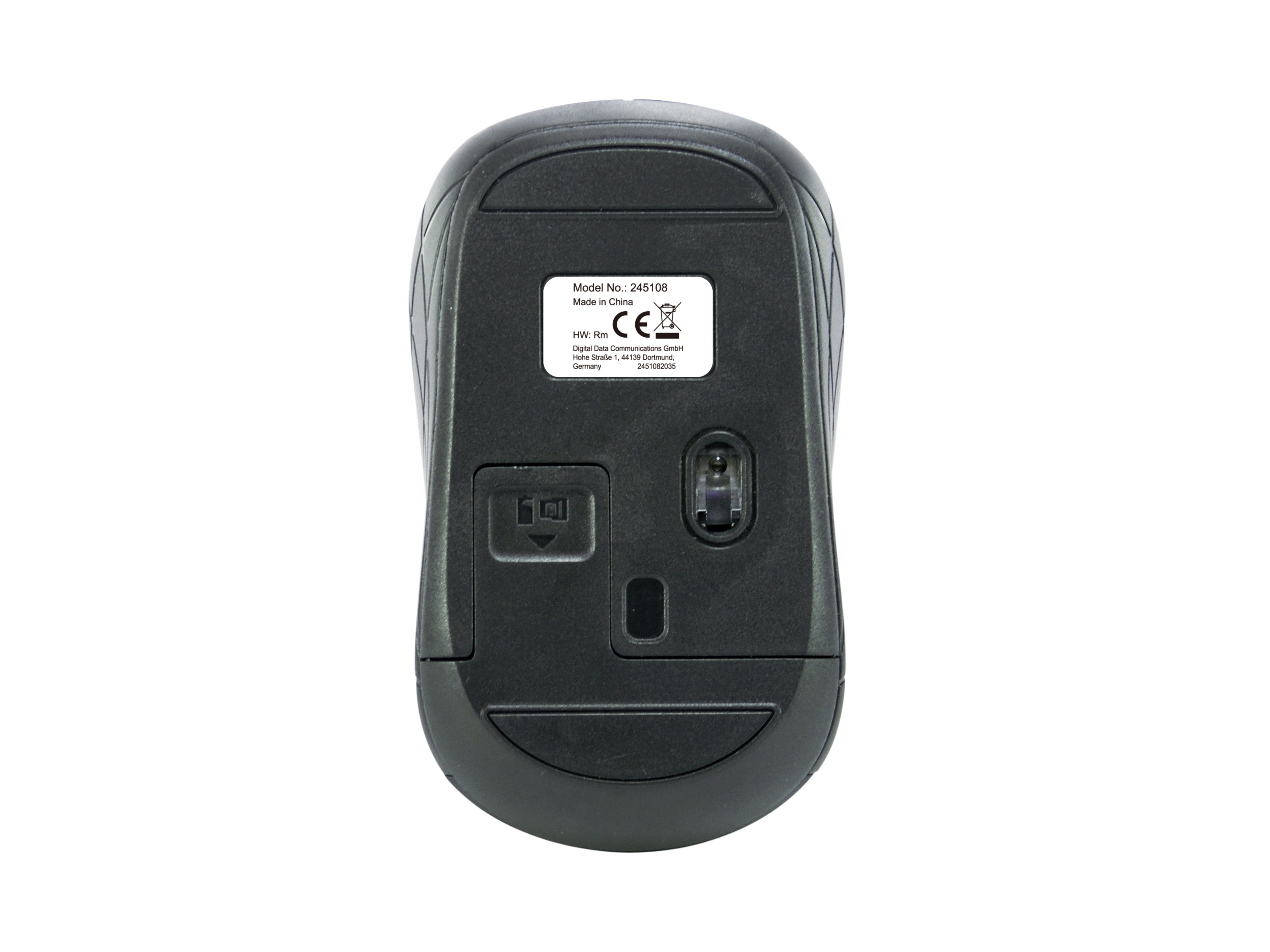 Equip Optische Mini Maus kabellos - Beidhändig - Optisch - RF Wireless - 1600 DPI - Schwarz, Ansicht 3