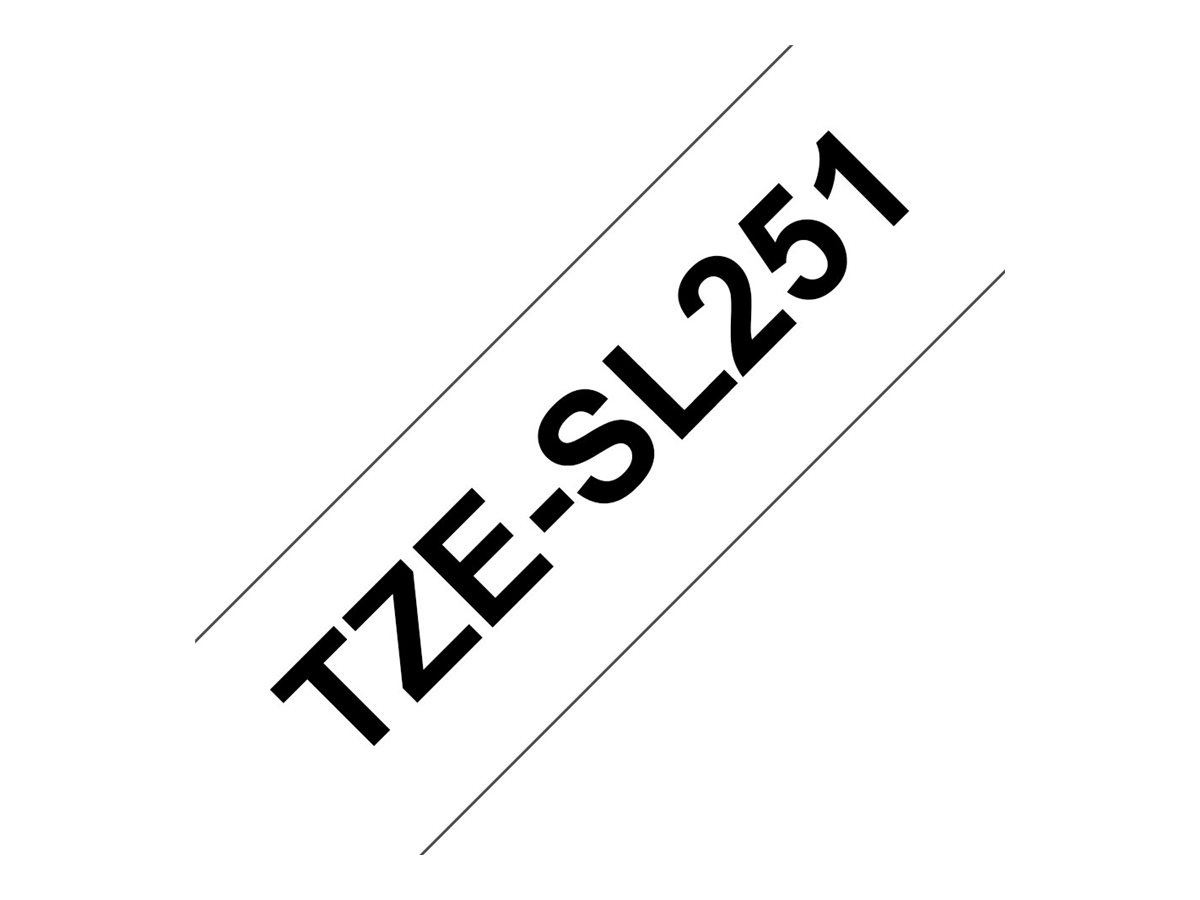 Brother TZe-SL251 - Selbstklebend - Schwarz auf Weiß - Rolle (2,4 cm x 8 m), Ansicht 2