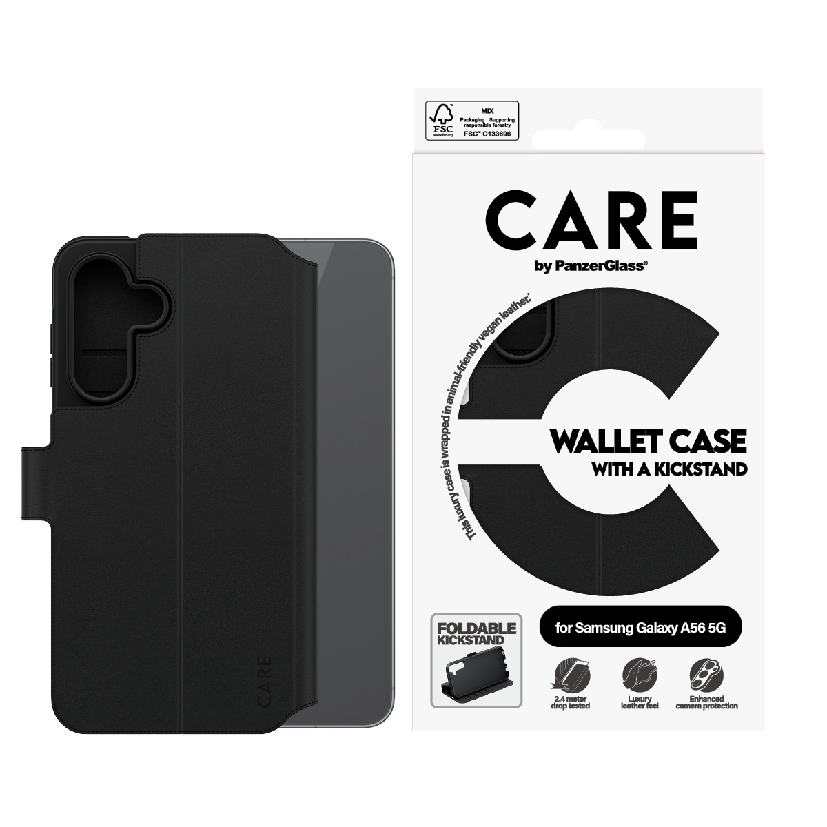 PanzerGlass CARE Feature Wallet Case w. Kickstand Samsung Galaxy A56, Ansicht 4