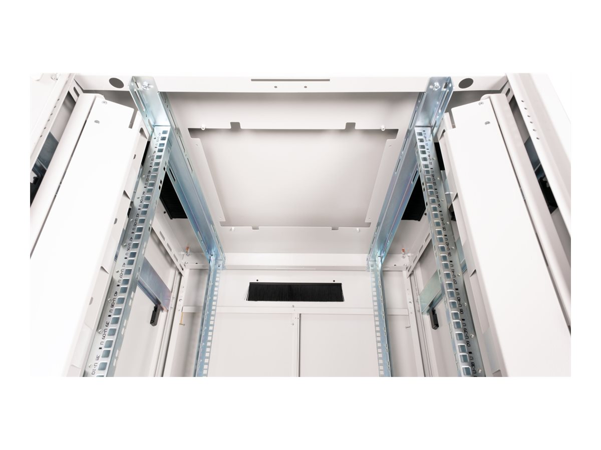 ROLINE 19 Zoll Netzwerkschrank Pro 47 HE 800x800 BxT Glastür grau, Ansicht 3