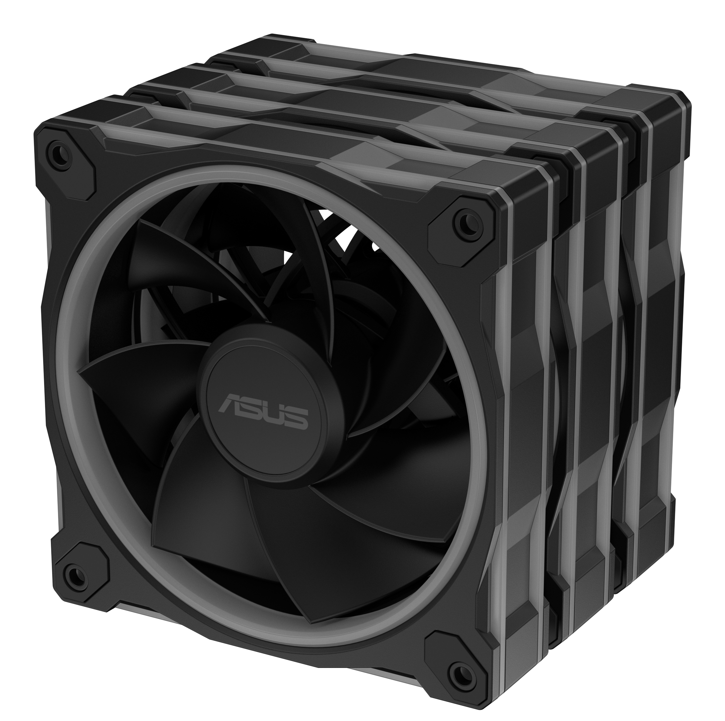 ASUS Prime MR120 - Gehäuselüfter - 120 mm - Schwarz (Packung mit 3), Ansicht 2