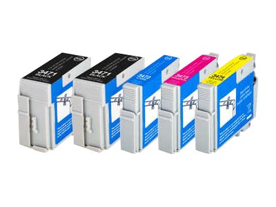 Peach Multi Pack Plus - 5er-Pack - XL - Schwarz Gelb Cyan Magenta - kompatibel - Tintenpatrone (Alternative zu: Epson 34XL Epson T3471 Epson T3472 Epson T3473 Epson T3474)