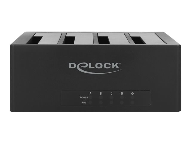 Delock USB Type-C Docking Station for 4 x SATA HDD / SSD - HDD-Dockingstation Schächte: 4 - 2,5" / 3,5" gemeinsam genutzt (6,4 cm/8,9 cm gemeinsam genutzt)