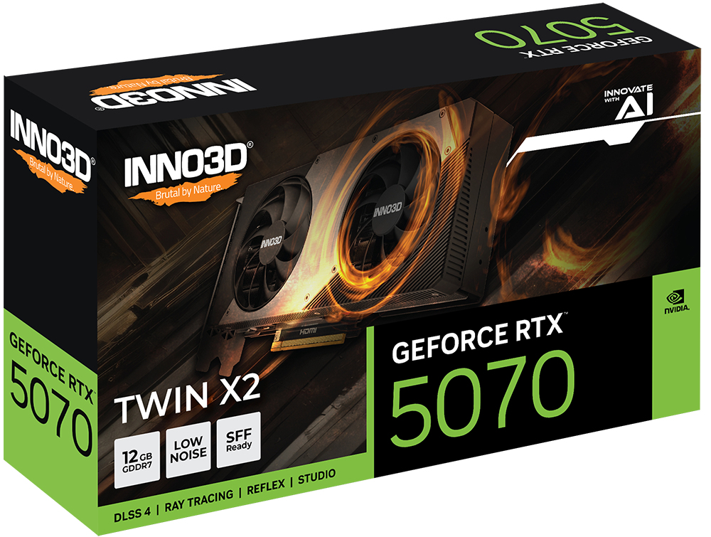 Inno3D RTX5070 TWIN X2 12GB GDDR7 HDMI 3xDP, Ansicht 2