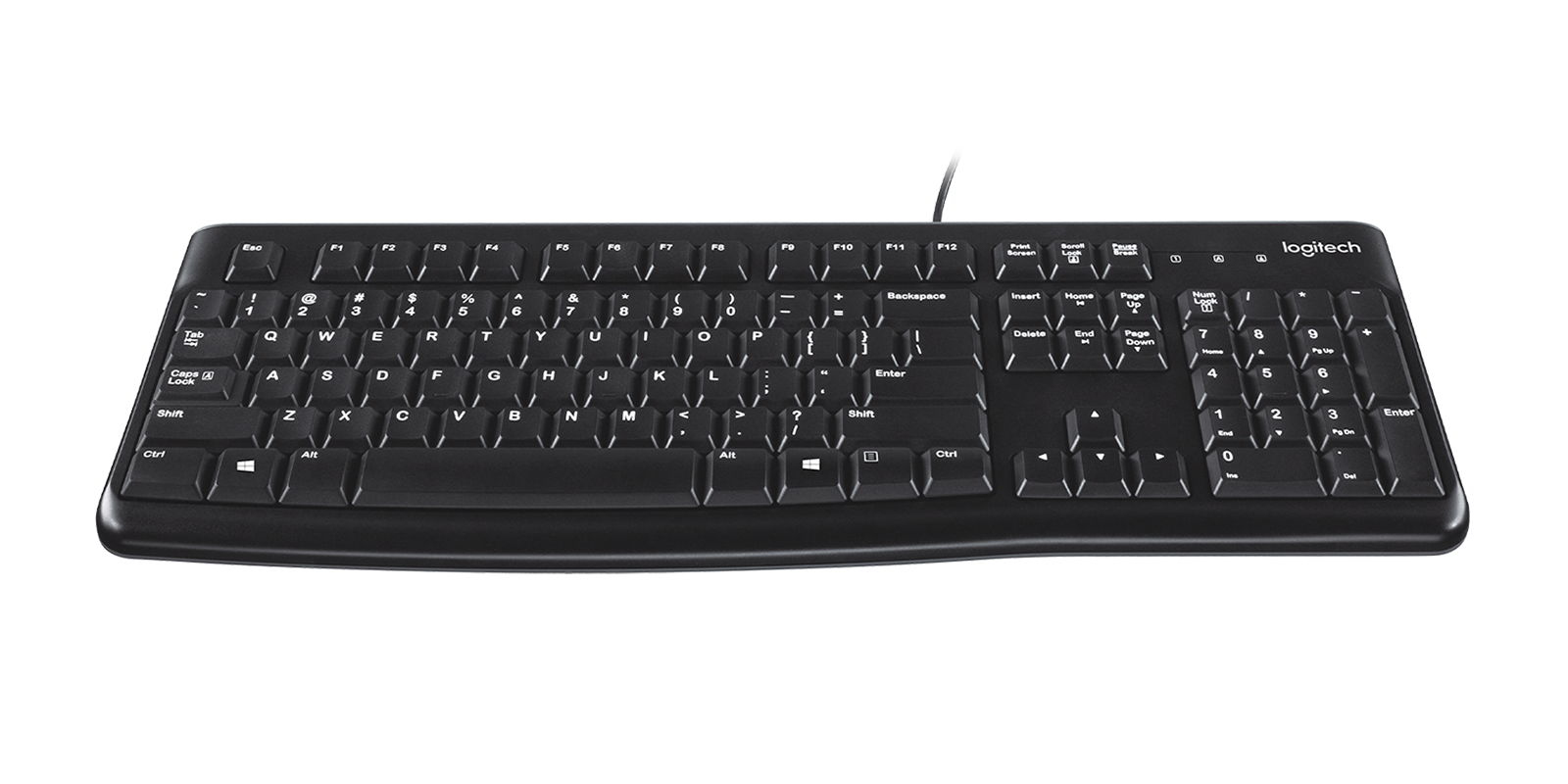 Logitech K120 - Tastatur - USB - TL: UK, QWERTY, Ansicht 4