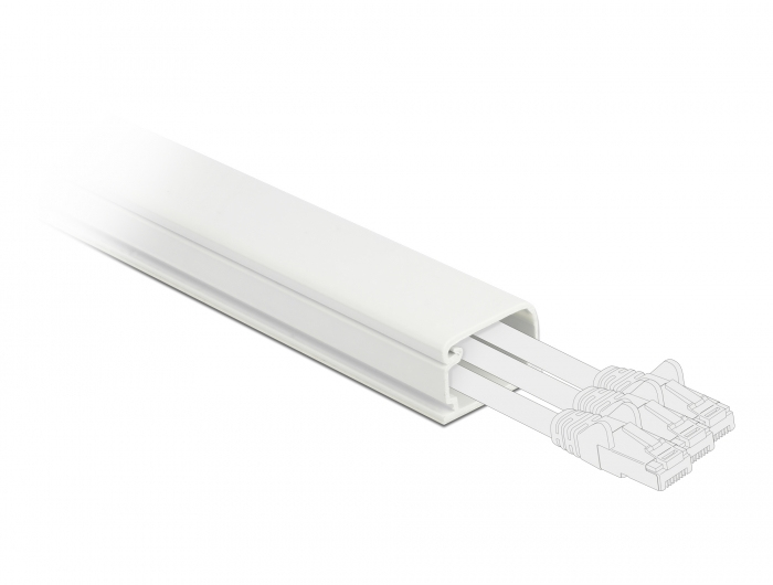 Delock Kabelkanal mit Abdeckung - 1 m - weiß, Ansicht 4