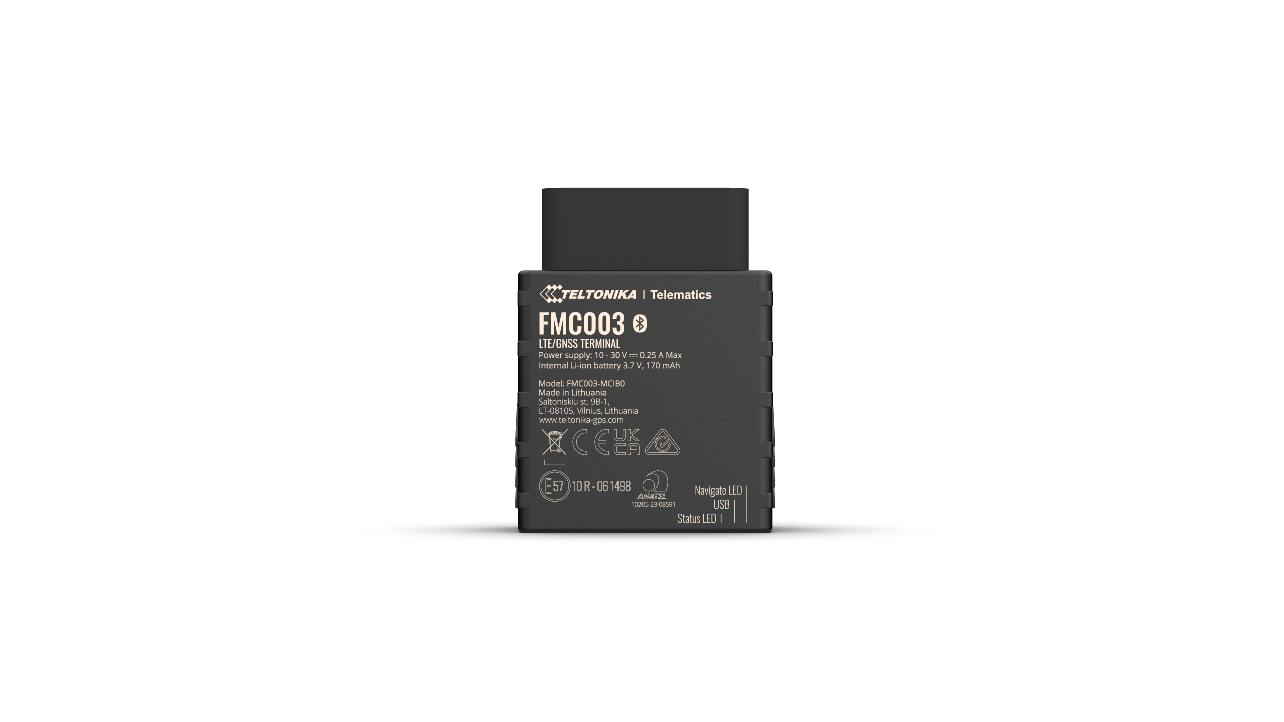 Teltonika FMC003 - Auto - GPS-Tracker - Schwarz - Schmutzabweisend - Single SIM - Acrylnitril-Butadien-Styrol (ABS), Ansicht 2