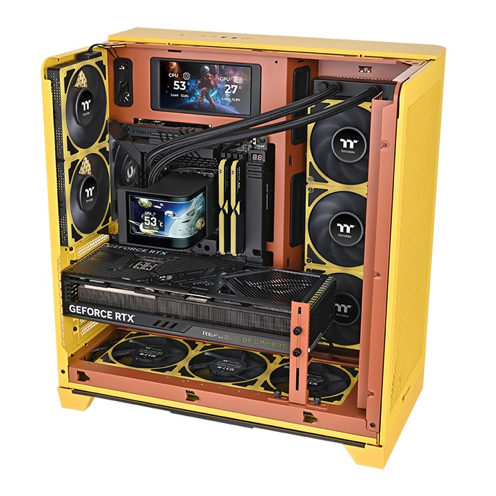Thermaltake MAGCurve 360 Ultra ARGB| AiO-Wasserkühlung - CPU-Kühler - AMD Sockel AM3 (Ph. II/Ath. II), Ansicht 3
