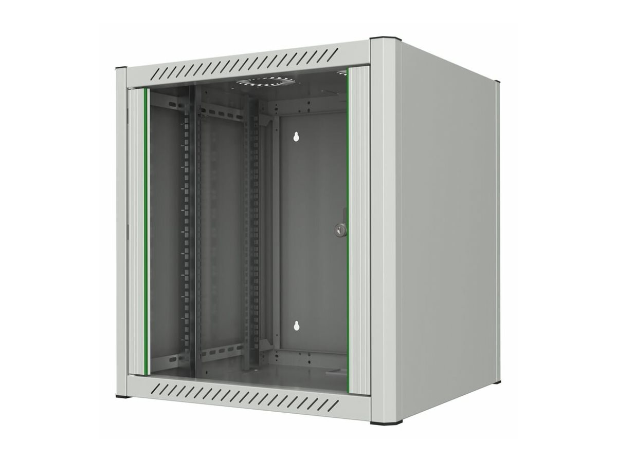 Lanview RWM12U56WH - Wandmontiertes Regal - 12U - 25,6 kg - Weiß, Ansicht 2