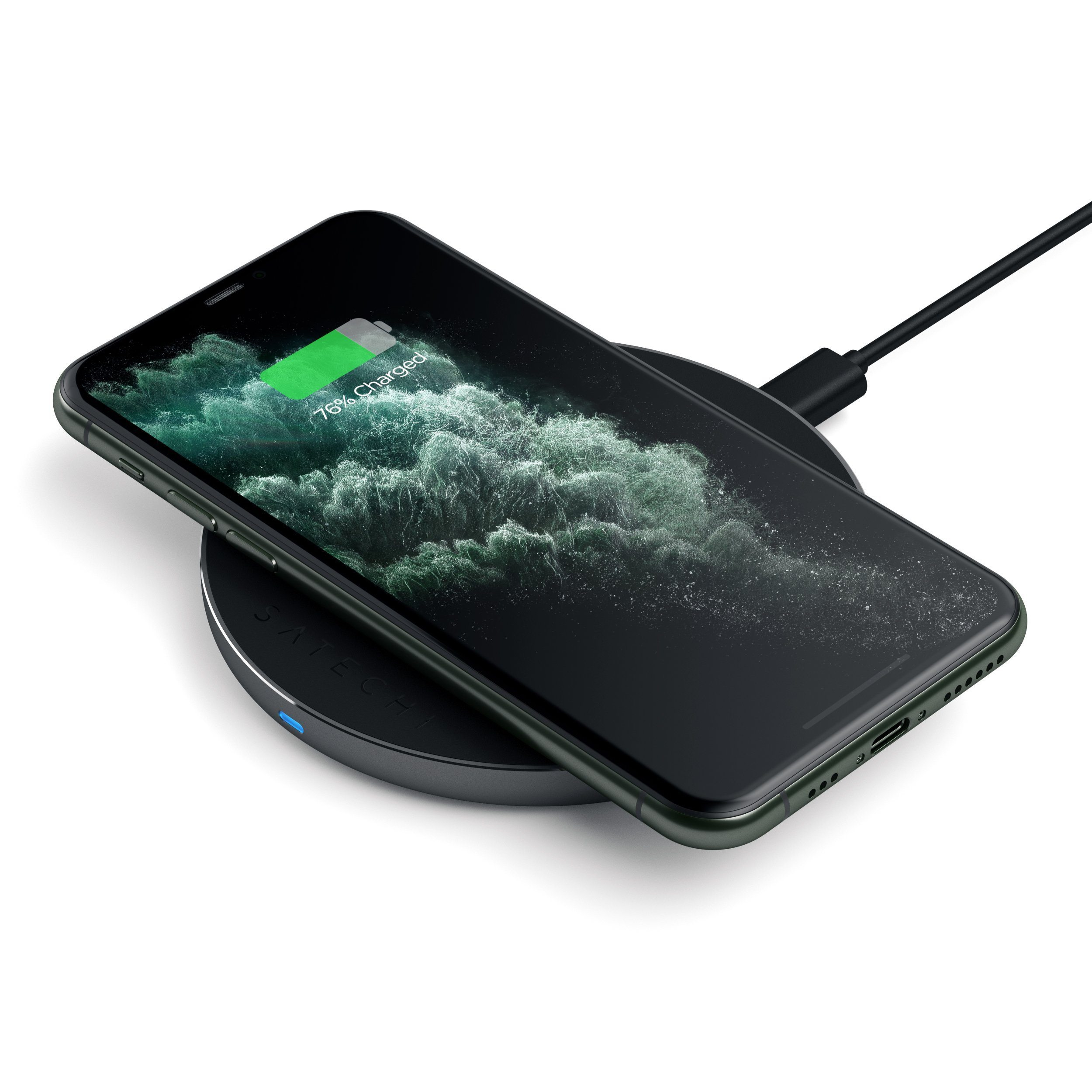 Satechi Aluminum PD QC Wireless Charger space gray - Ladegerät, Ansicht 3