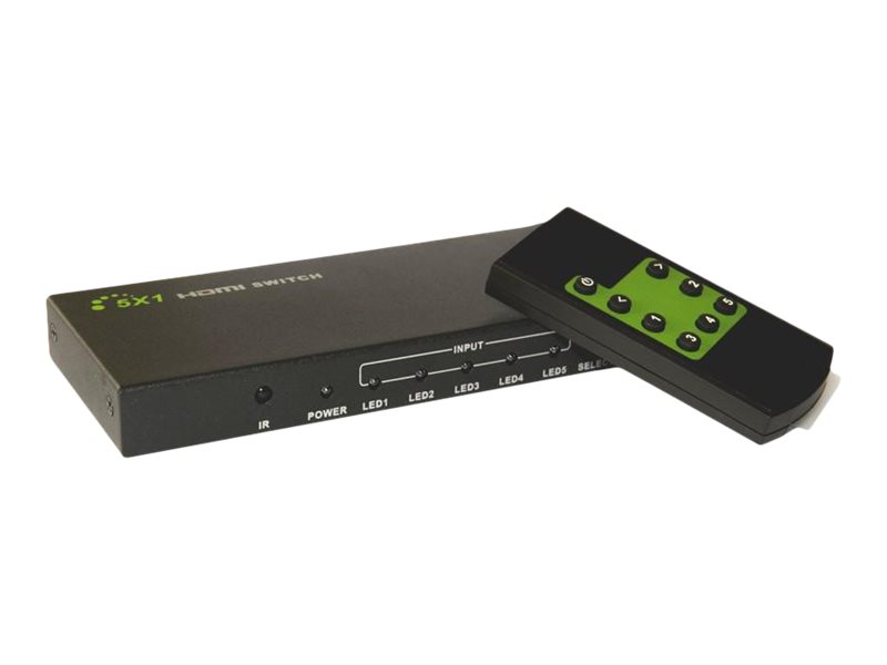 Techly 5 IN 1 OUT HDMI Switch with Remote Control, 4Kx2K, 3D, Ansicht 4