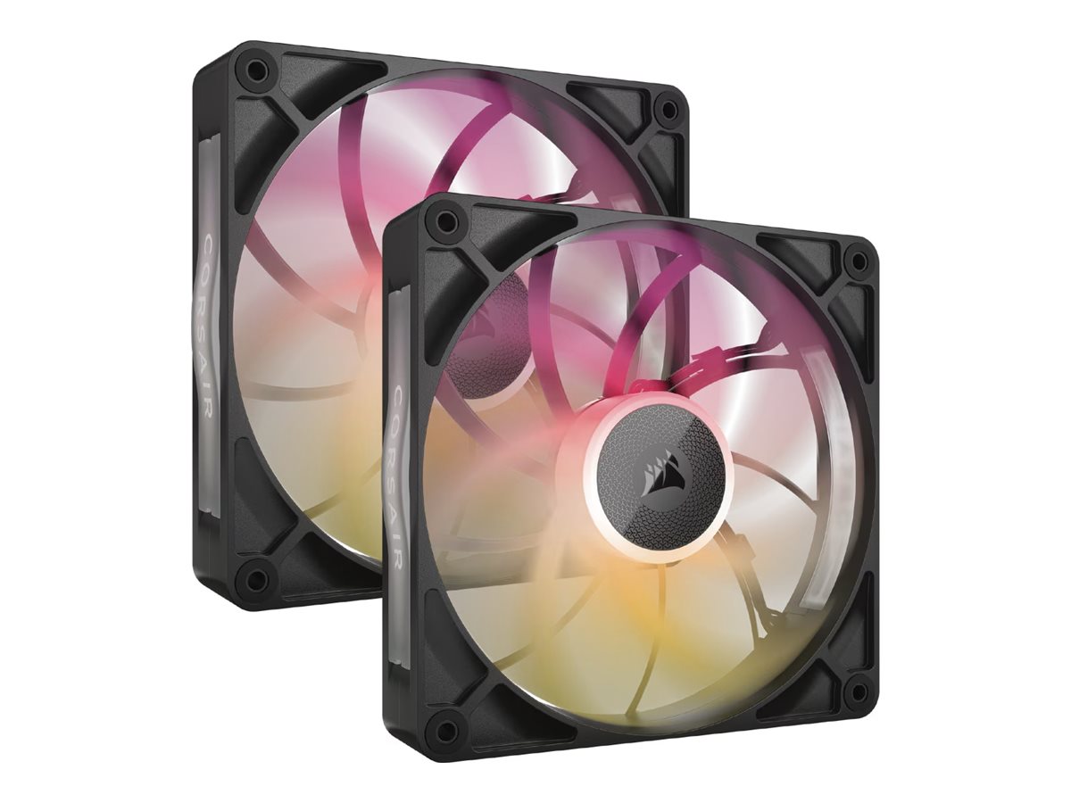 Corsair iCUE Link RX140 MAX RGB Starter Kit - Gehäuselüfter - 140 mm - Schwarz (Packung mit 2)
