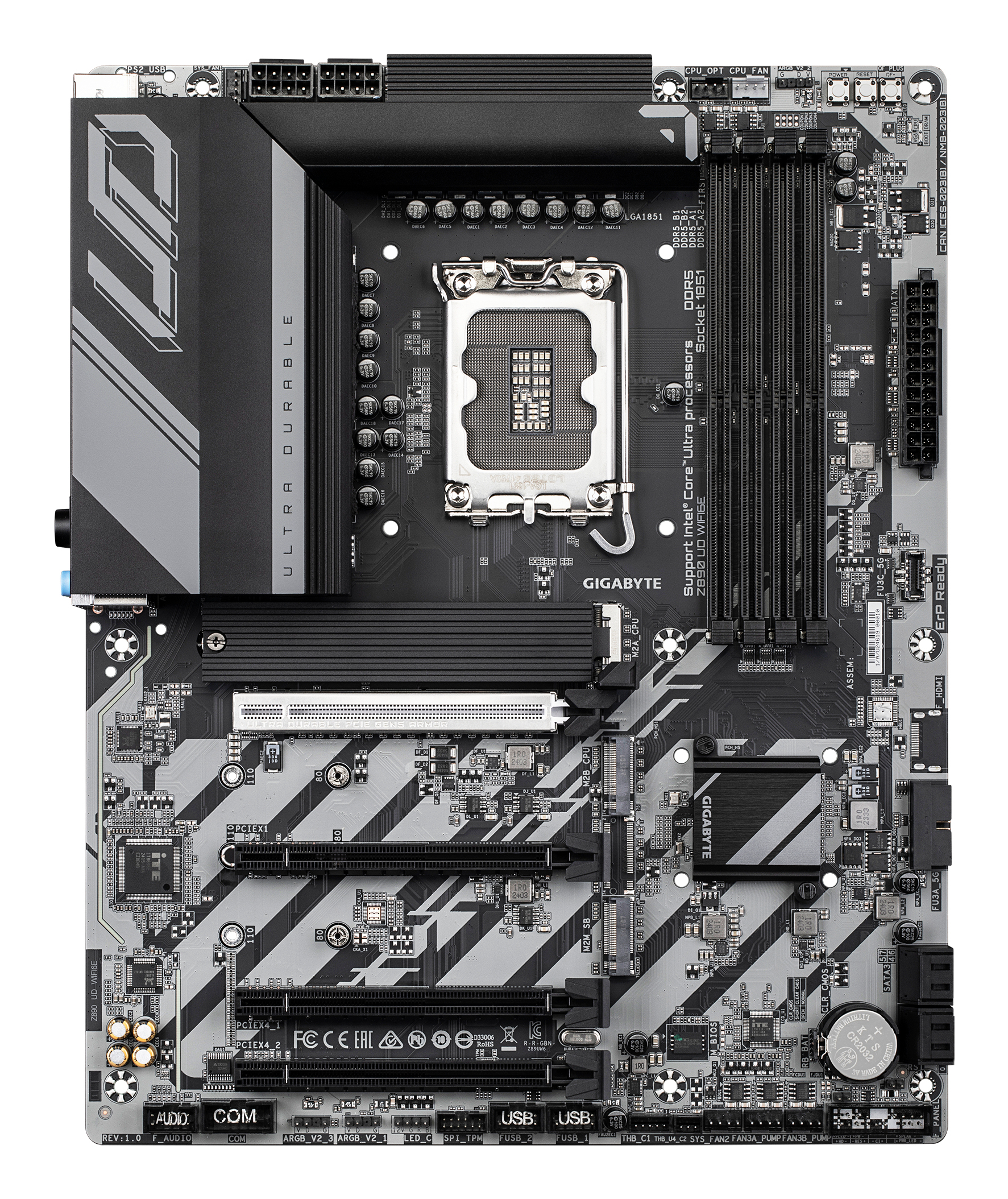 Gigabyte Z890 UD WIFI6E - Motherboard - ATX - LGA1851-Sockel - Z890 Chipsatz - USB4, USB-C 3.2 Gen 1, USB 3.2 Gen 2, Ansicht 2