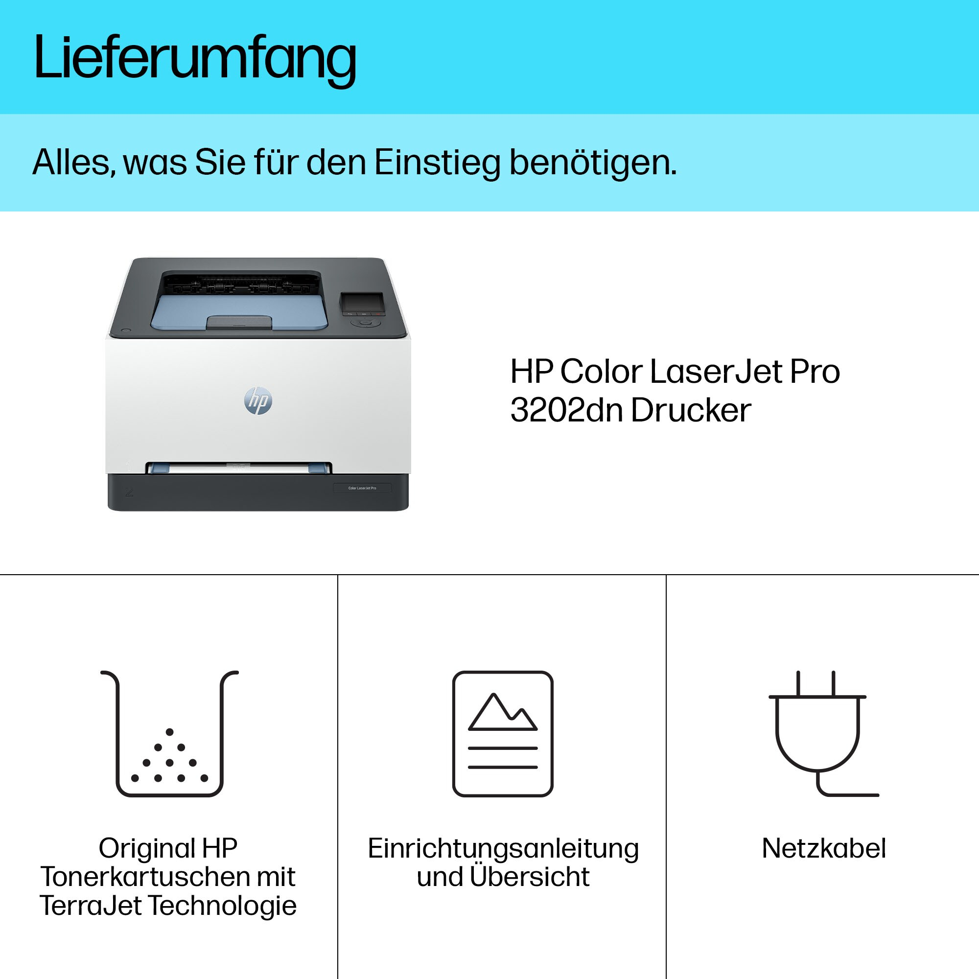 HP Color LaserJet Pro 3202dn - Drucker - Laser/LED-Druck, Ansicht 2