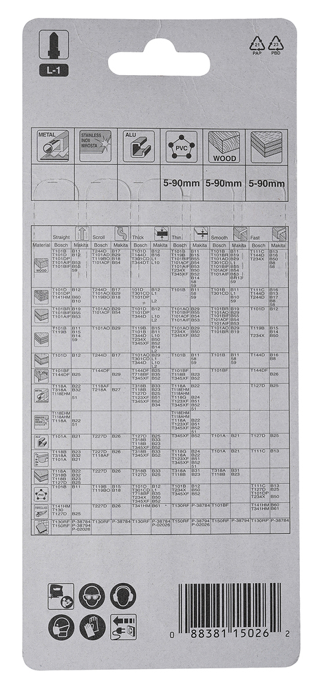 Makita L-1 - Stichsägenblatt - für Holz, Kunststoff, Spanplatte, Sperrholz, furniertes Holz, Beton-Plex, Ansicht 2