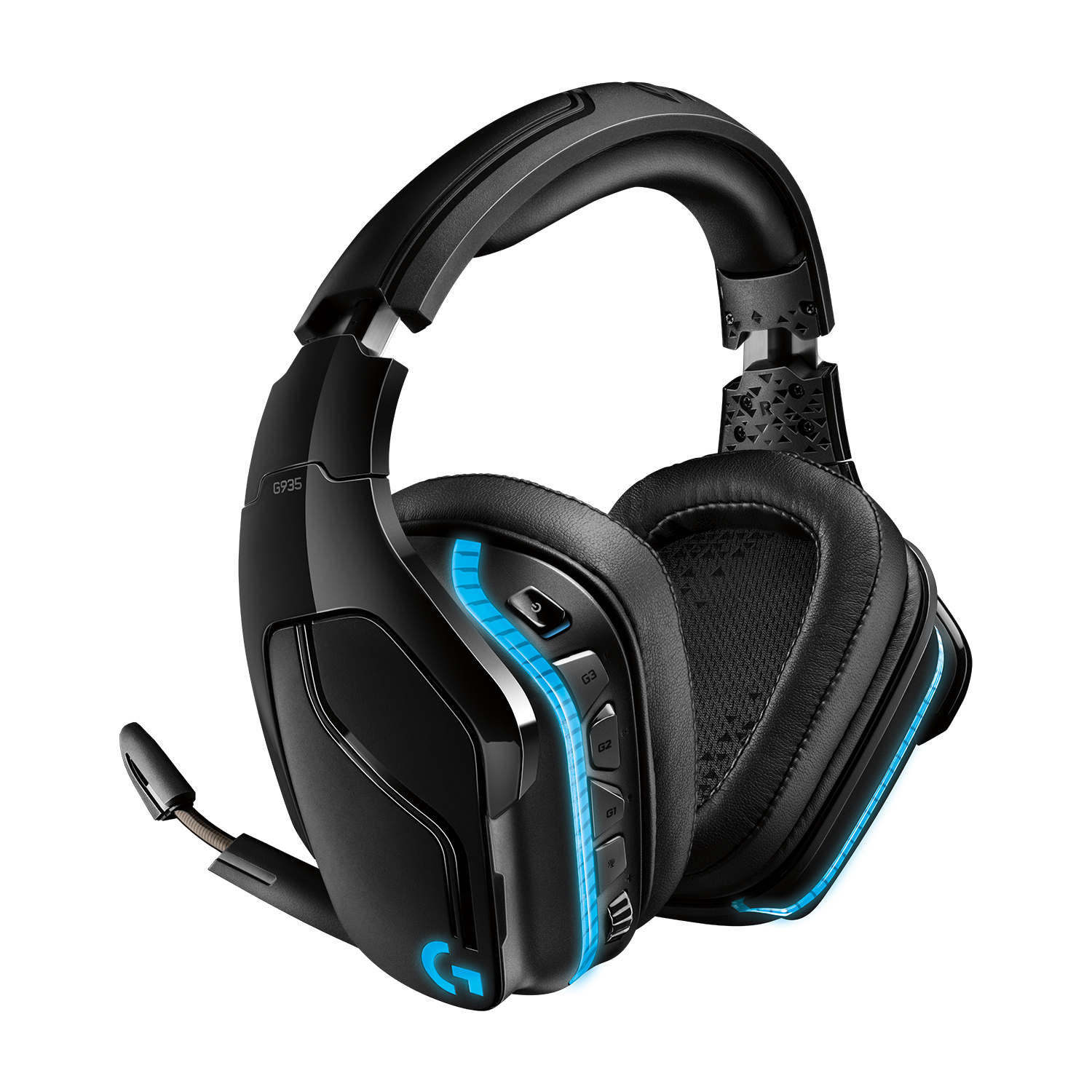 Logitech G G935, Kabellos, Gaming, 20 - 20000 Hz, 379 g, Kopfhörer, Schwarz, Blau