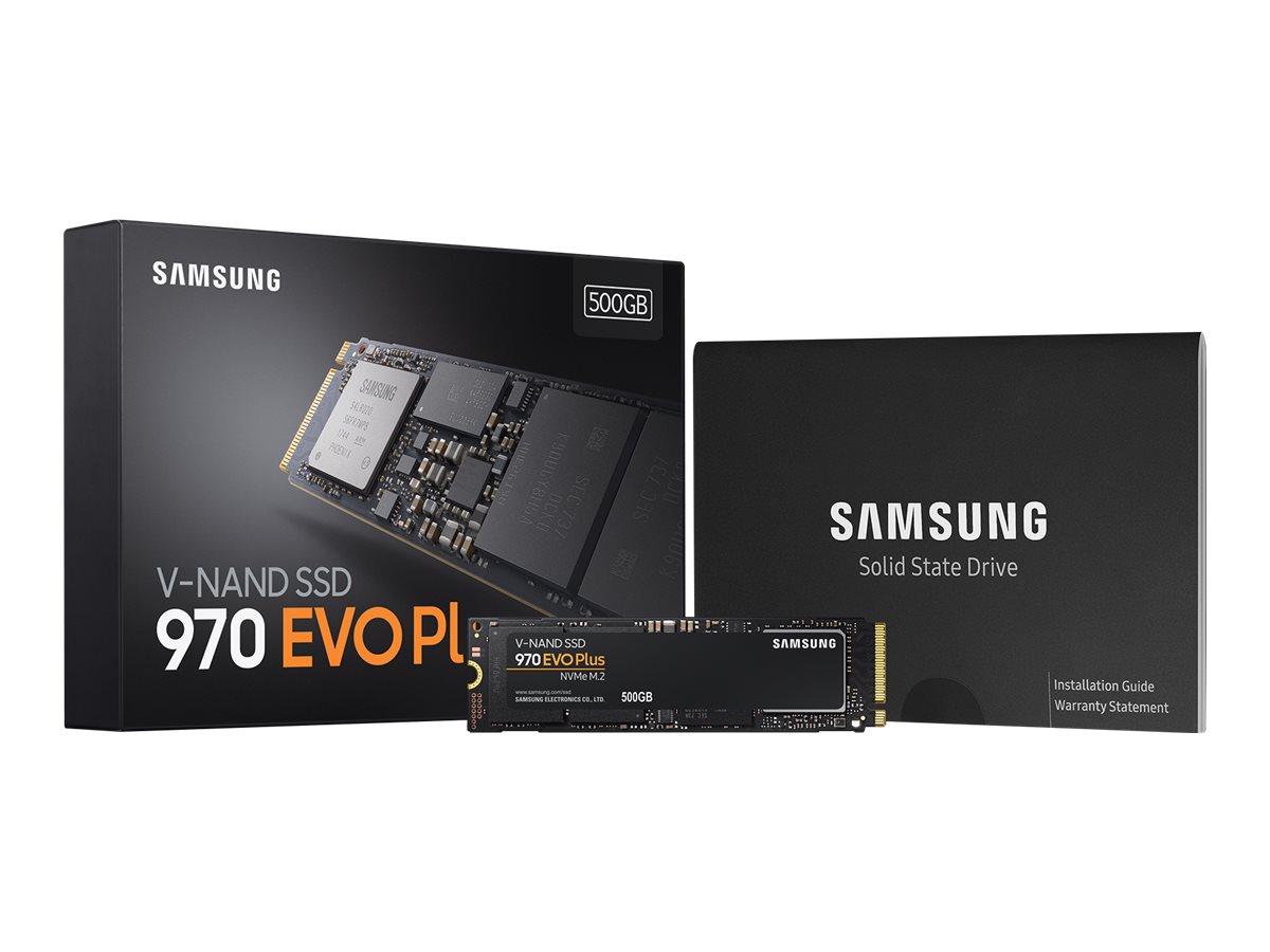 Samsung 970 EVO Plus MZ-V75S500BW - 500 GB SSD - intern - M.2 2280 - PCI Express 3.0 x4 (NVMe)