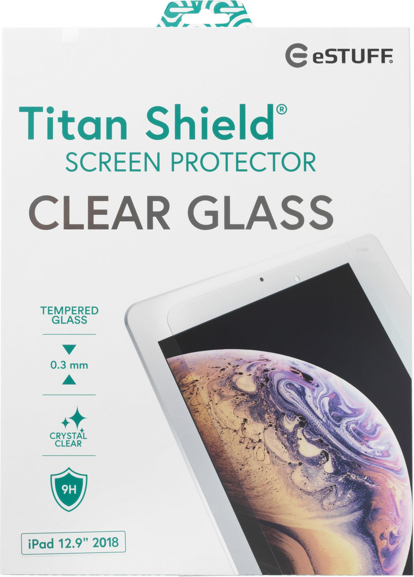 eSTUFF Titan Shield - Bildschirmschutz für Tablet - Glas - klar - für Apple 13-inch iPad Air (M2), Ansicht 2