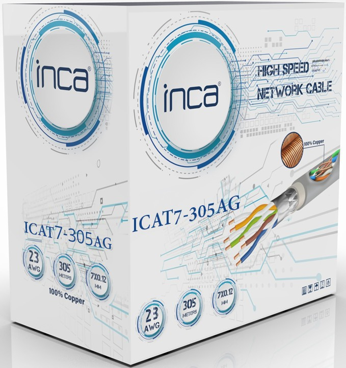 INCA Ethernetkabel ICAT7-305AG S/FTP1 23 AWG CAT7-Kabel - Kabel - Netzwerk, Ansicht 3