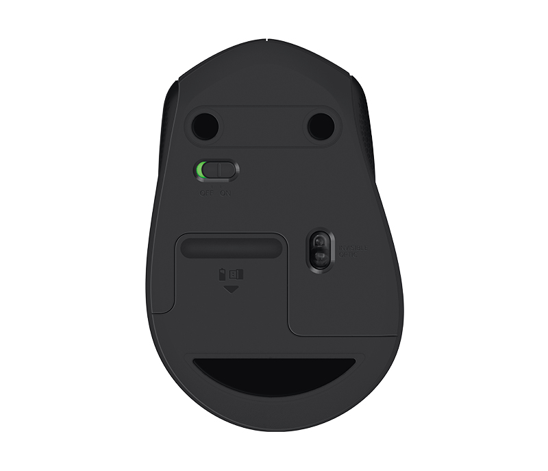 Logitech M330 SILENT PLUS - rechts - Mechanisch - RF Wireless - 1000 DPI - Schwarz, Ansicht 2