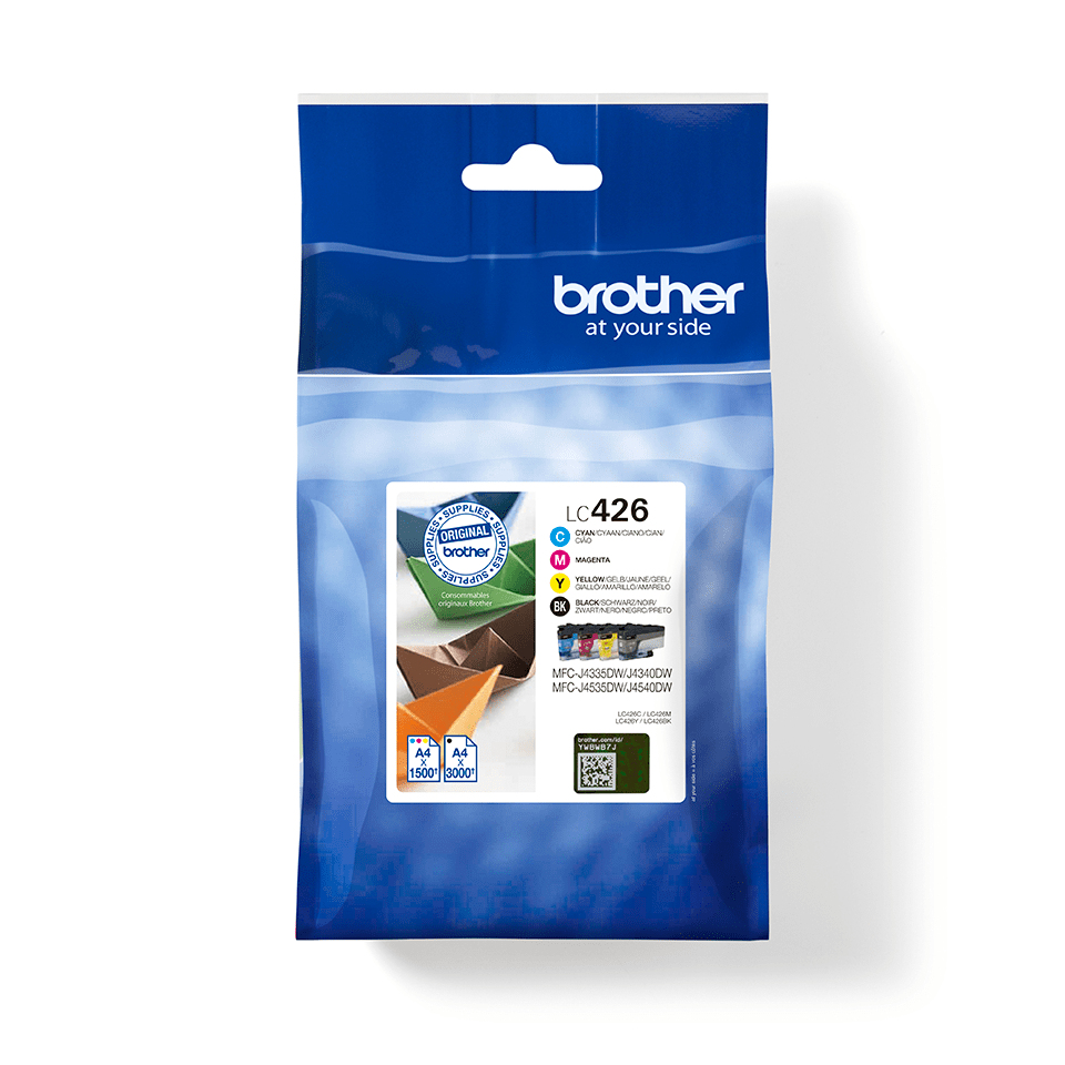 Brother LC426 - 4er-Pack - Schwarz, Gelb, Cyan, Magenta, Ansicht 2