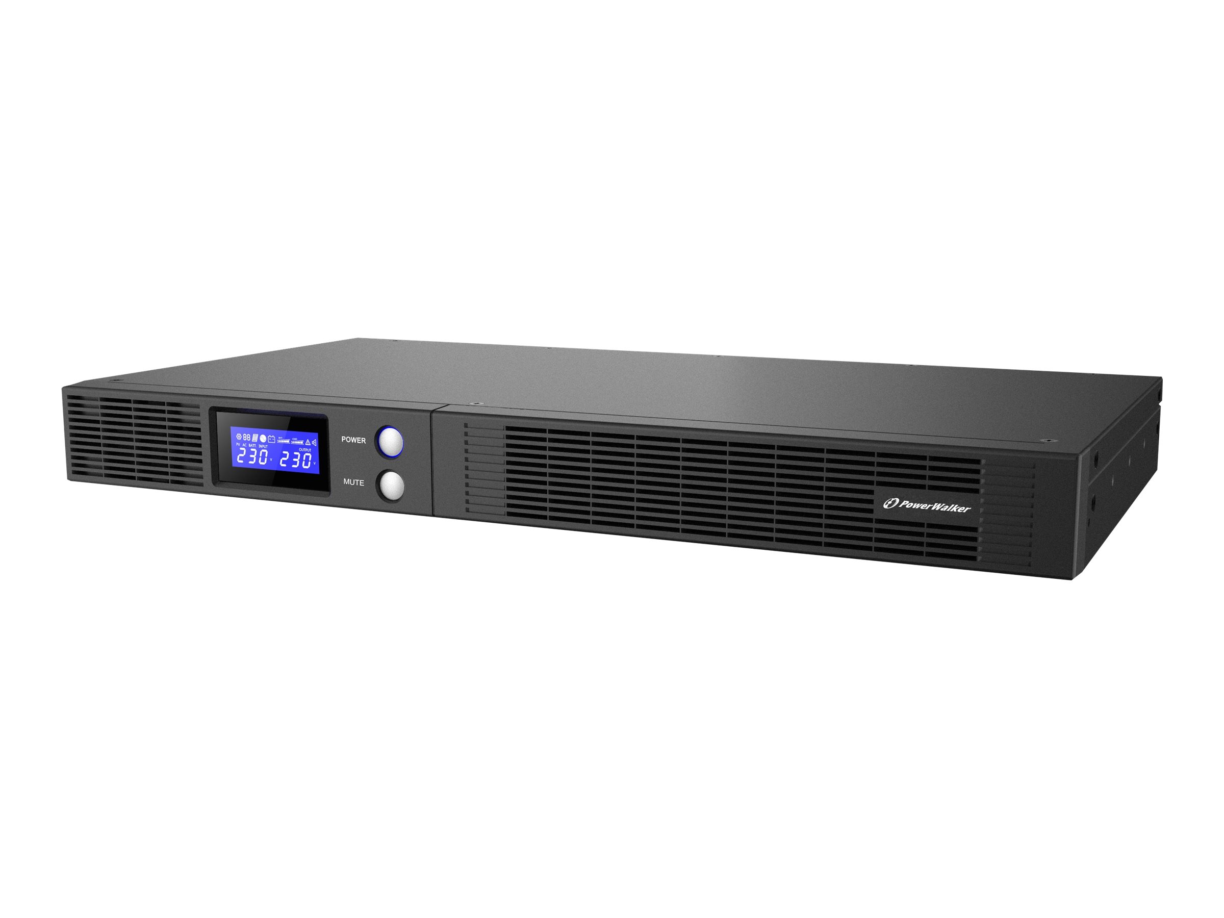 Bluewalker PowerWalker VI 750 R1U - USV (Rack - einbaufähig) - AC 165-290 V - 450 Watt - 750 VA 9 Ah - RS-232, USB - Aus