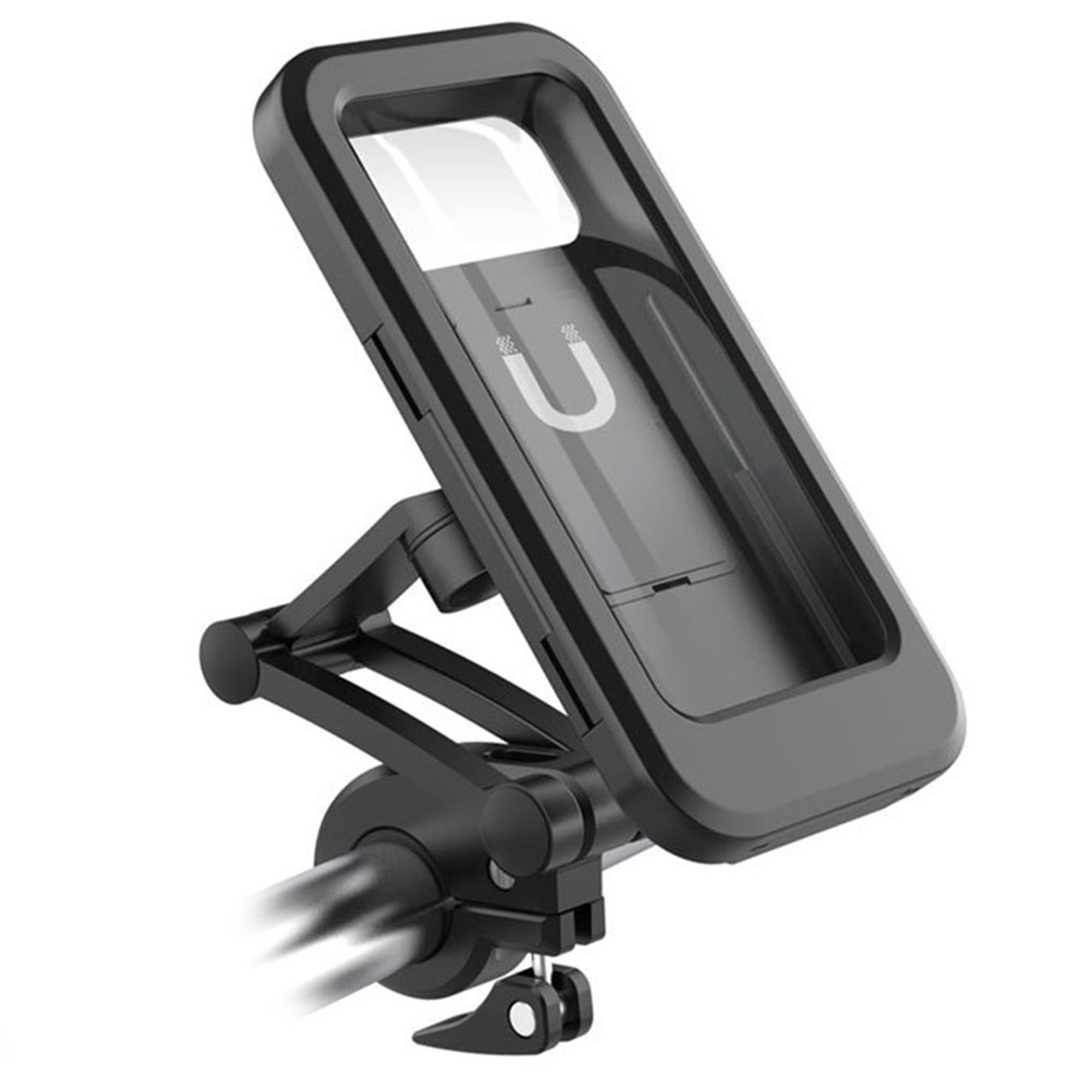 RealPower TourProtect - Handy/Smartphone - Passive Halterung - Fahrrad - Fahrrad / Auto - Schwarz, Ansicht 2