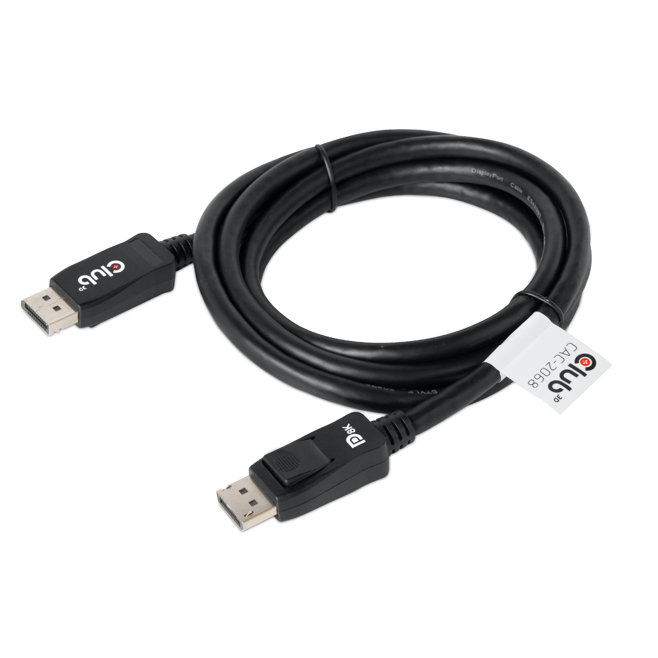 Club 3D DisplayPort-Kabel - DisplayPort (M) - bis DisplayPort (M) - DisplayPort 1.4 - 2 m - Schwarz, Ansicht 3