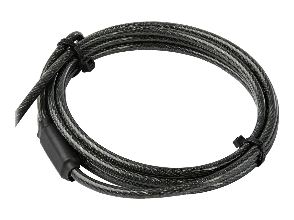 StarTech.com Laptopschloss mit 2m Kabel (mit Schlüssel, für K-Slot, Nano, Wedge Slot, Stahlkabel, Push-to-Lock Taste, Kabelschloss)