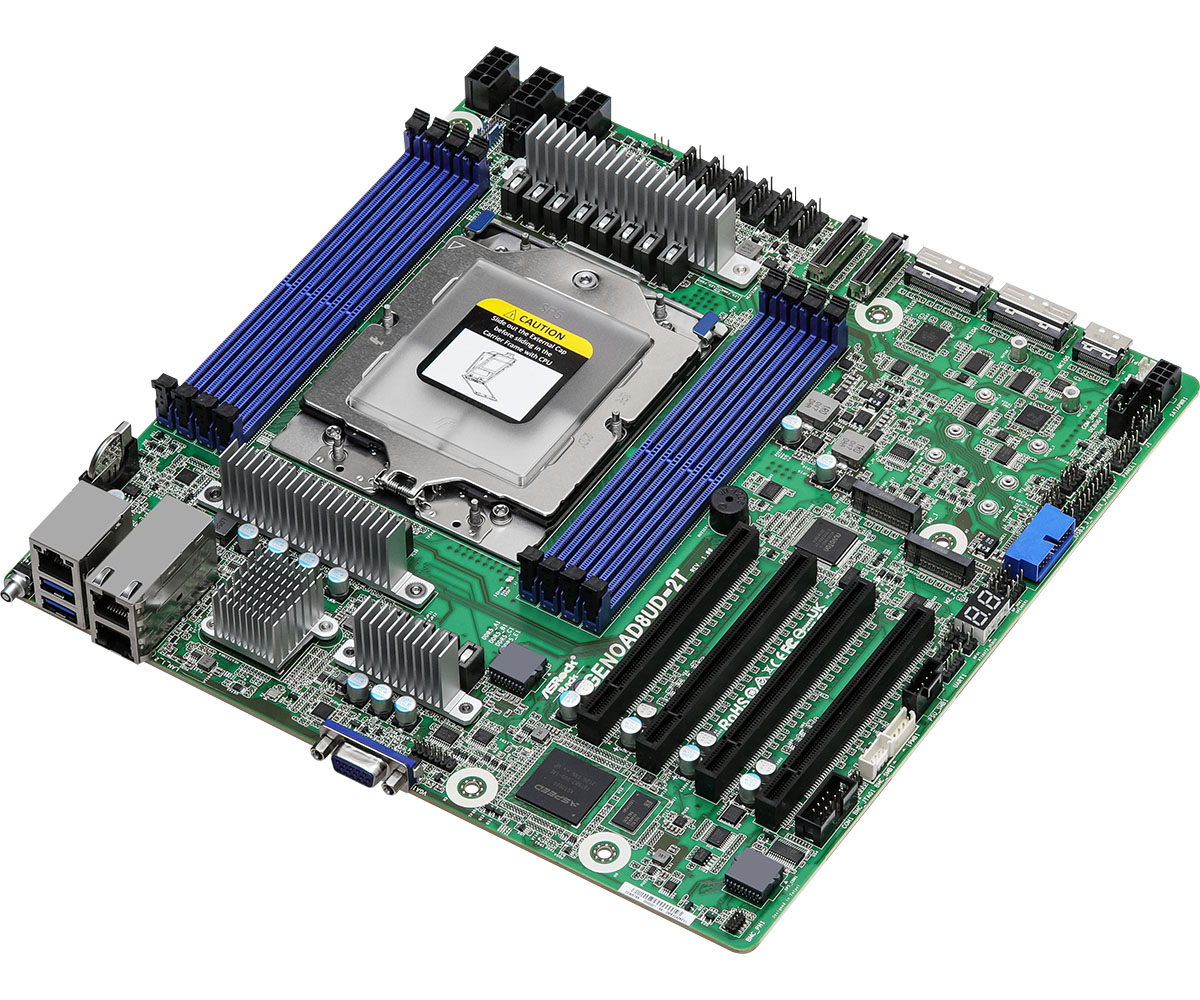 ASRock Mainboard GENOAD8UD-2T/X550 micro-ATX Sockel SP5 Single - Mainboard - Micro/Mini/Flex-ATX