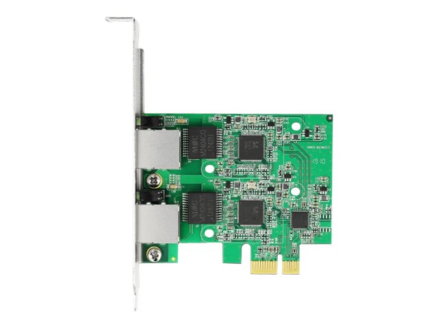 Delock PCI Express x1 Card to 2 x 2.5 Gigabit LAN - Netzwerkadapter - PCIe 2.1 Low-Profile - 100M/1G/2.5G Gigabit Ethernet x 2