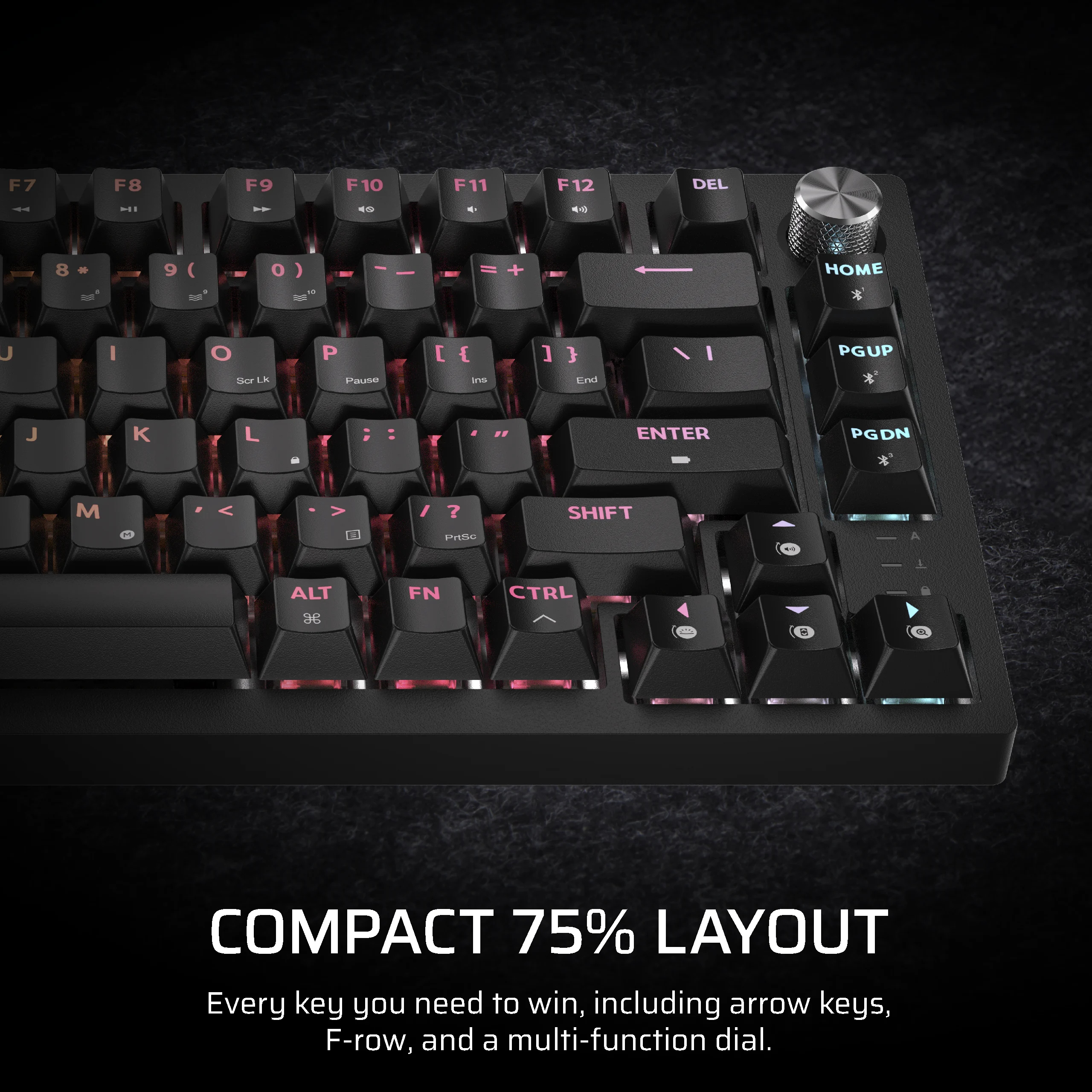 Corsair K65 PLUS Wireless - Tastatur - 75% - compact - TL: Deutsch, QWERTZ, Ansicht 3