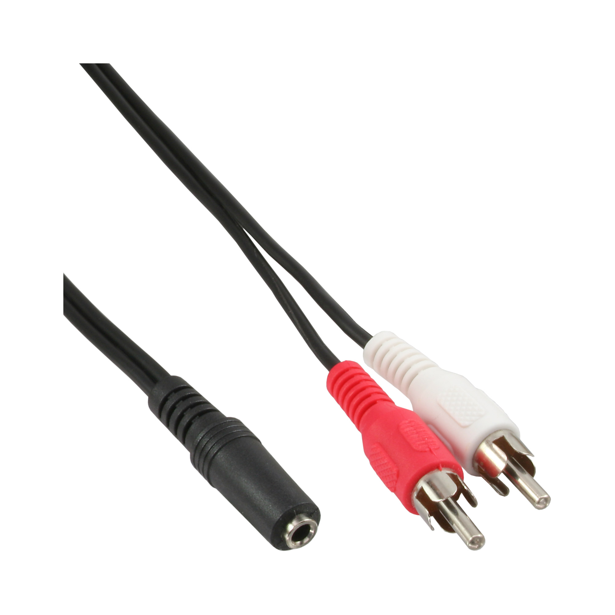 InLine CinchKlinke Kabel - 2x Cinch Stecker an 35mm Klinke Buchse - 02m