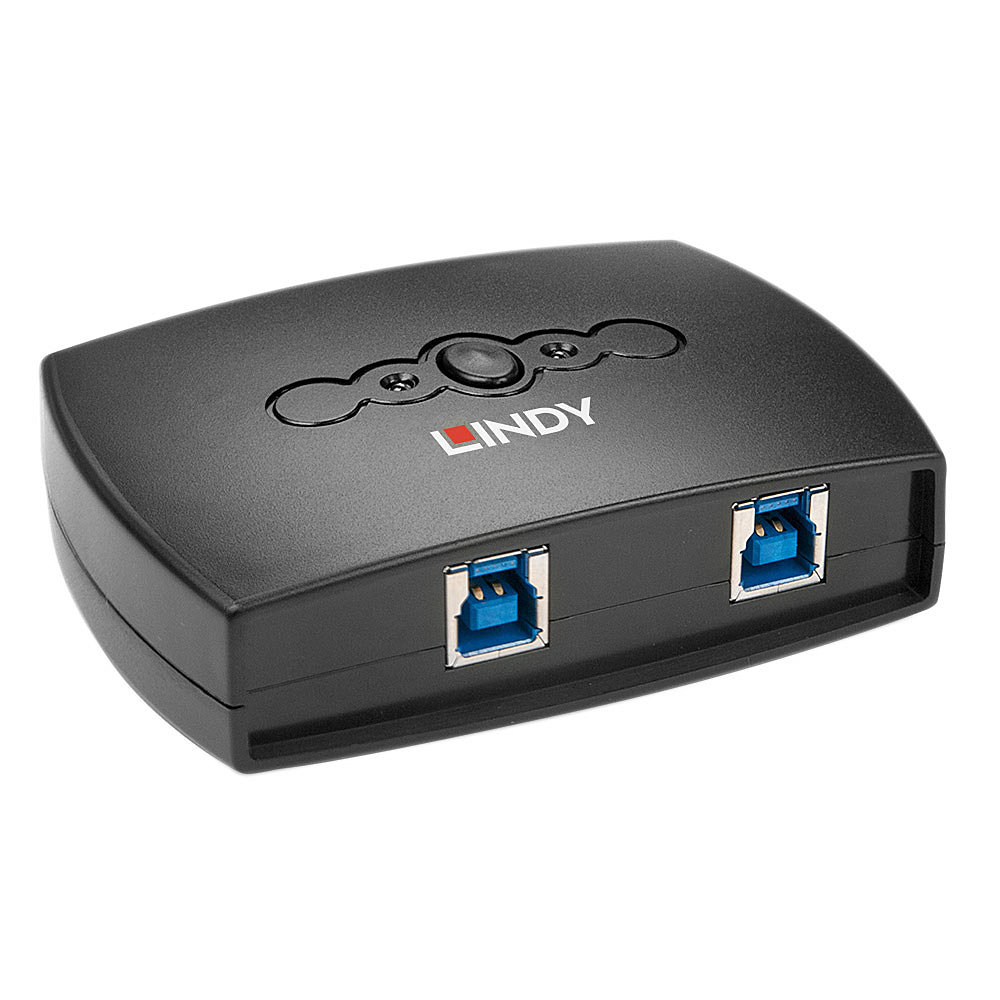 Lindy 2 Port USB 3.0 Switch - USB-Umschalter für die gemeinsame Nutzung von Peripheriegeräten