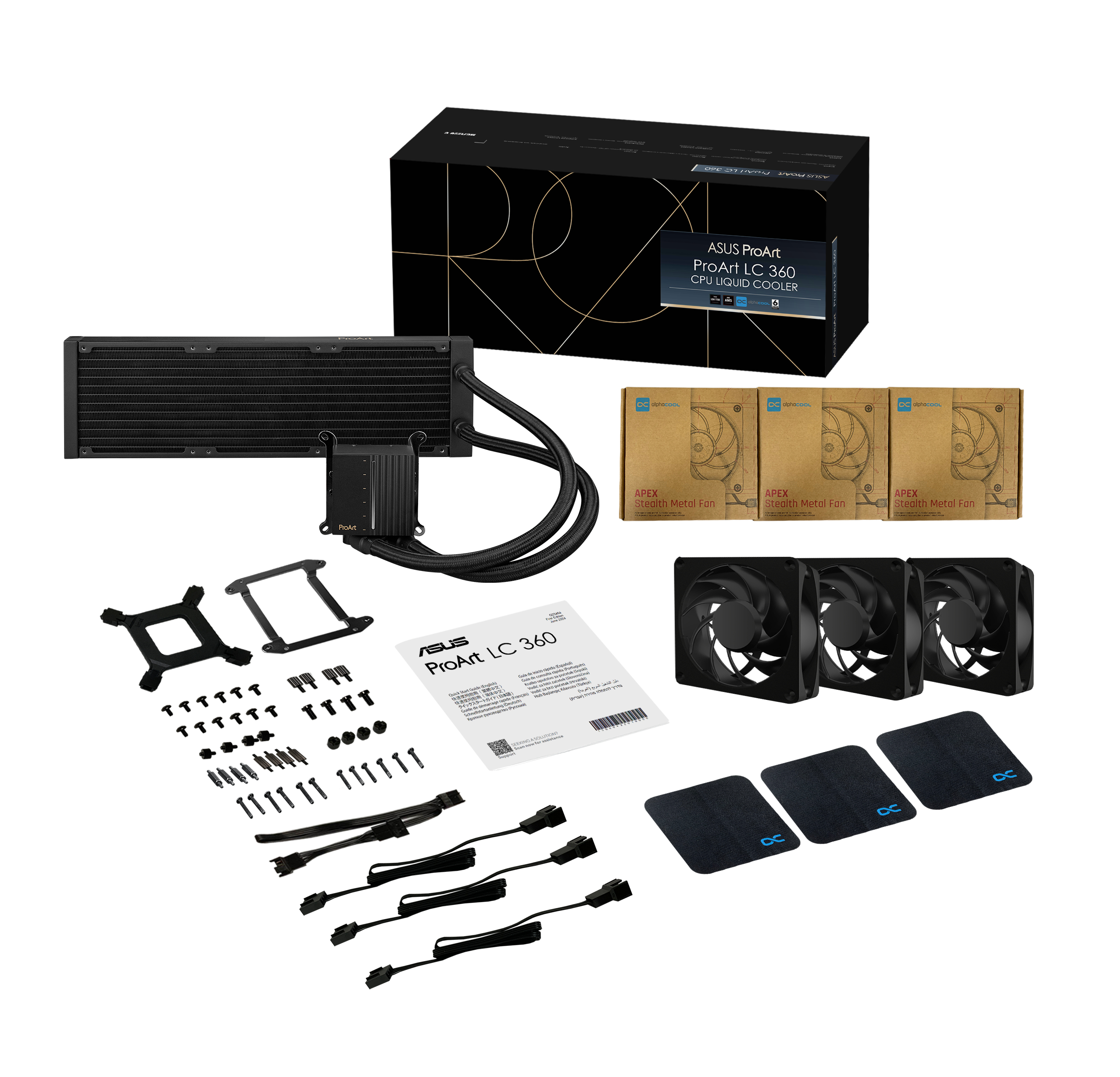 ASUS ProArt LC 360 - Prozessor-Flüssigkeitskühlsystem - Kühlergröße: 360 mm - (für: AM4, LGA1200, LGA1700, AM5), Ansicht 3