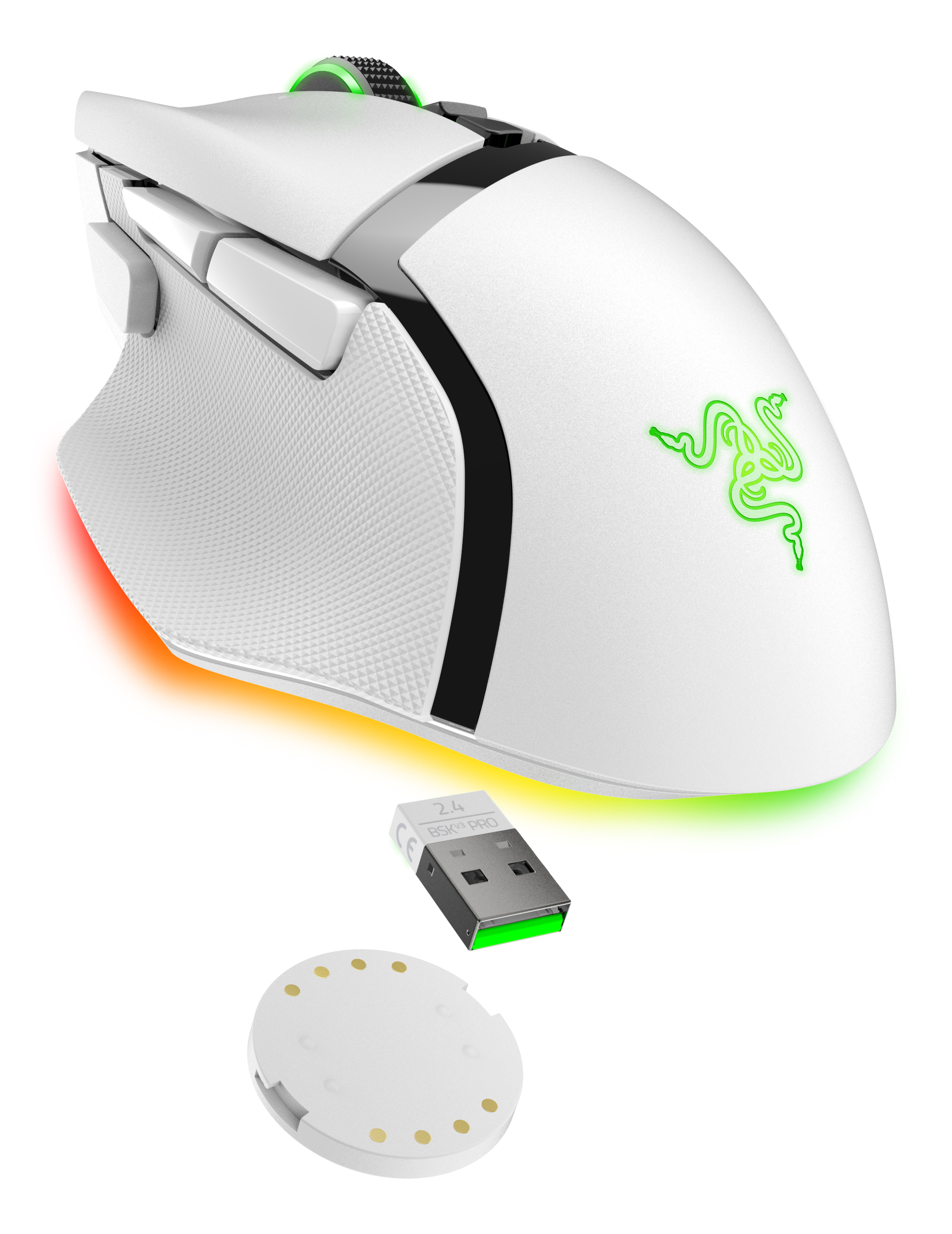 Razer Basilisk V3 pro - Maus - ergonomisch - Für Rechtshänder - optisch - 11 Tasten - kabellos, kabelgebunden, Ansicht 3