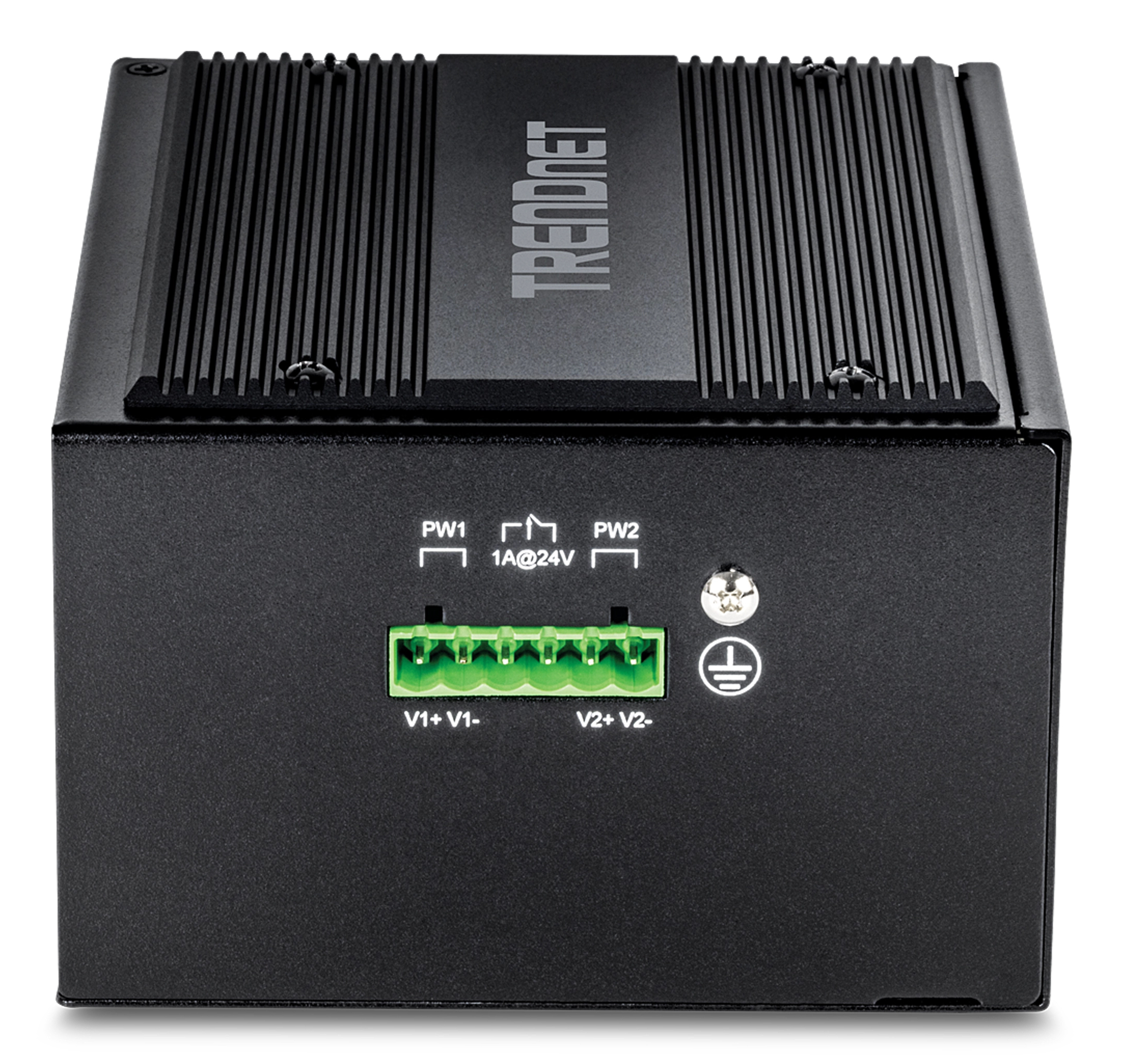 TRENDnet 26-Port Hardened Industrial Gigabit PoE+ DIN-Rail Switch, Ansicht 2