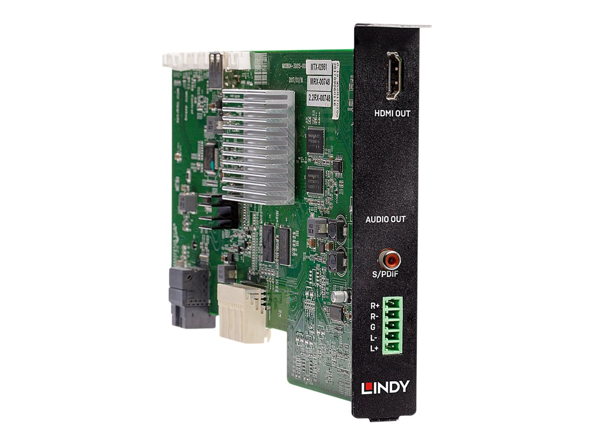 Lindy Single Port HDMI 18G Output Board - Erweiterungsmodul - HDMI x 1 + Audio x 1 + Digital Audio x 1 - Schwarz