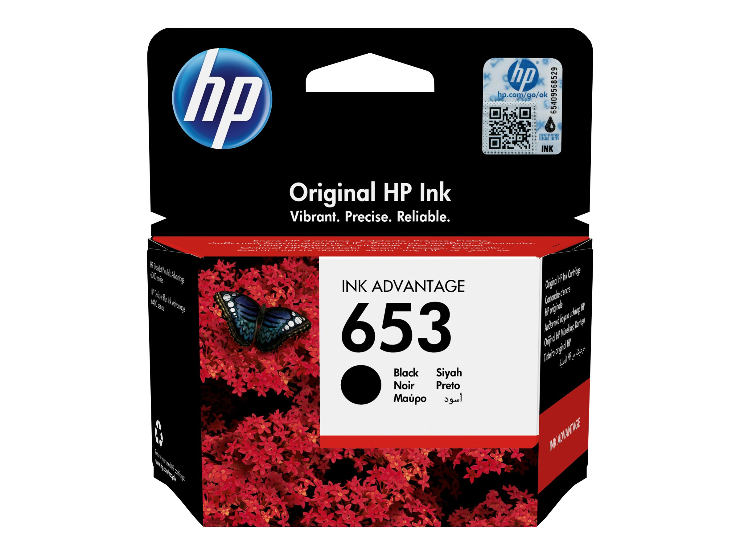 HP 653 - 6 ml - Schwarz - original - Ink Advantage