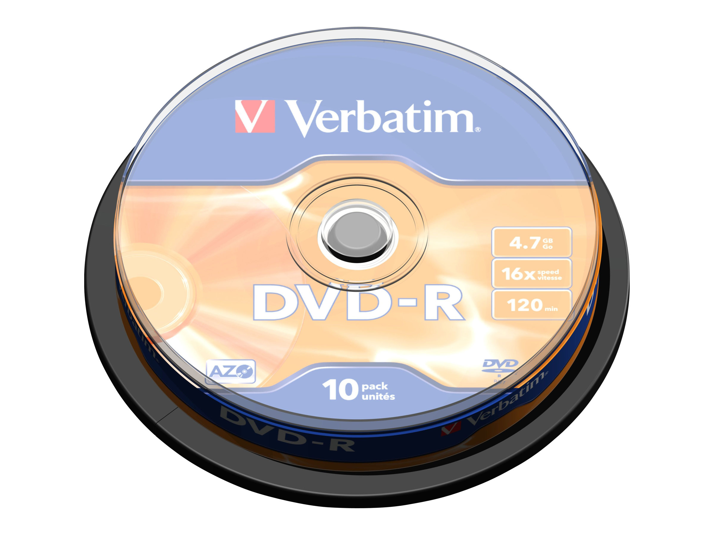 Verbatim 10 x DVD-R - 4.7 GB 16x - mattsilber, Ansicht 3
