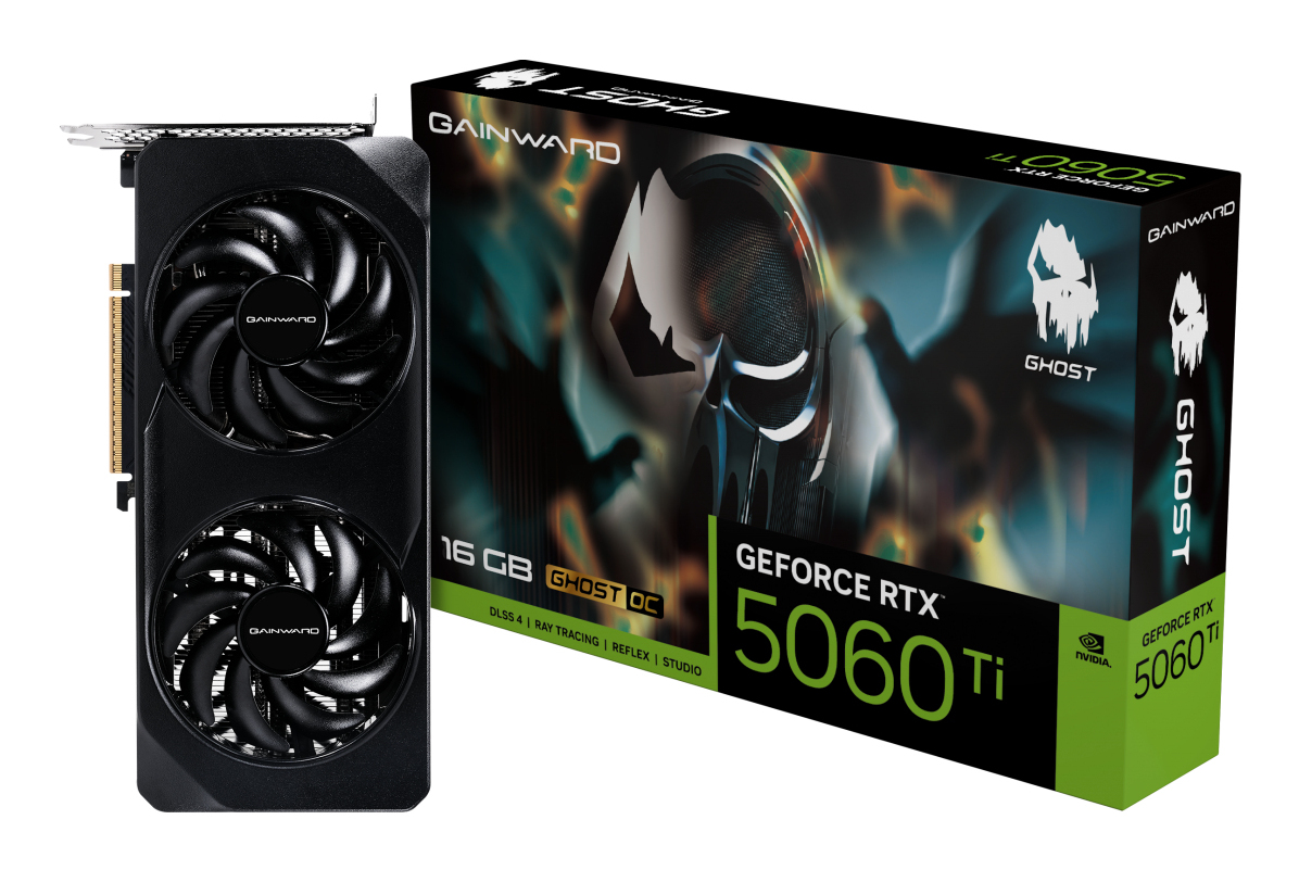 Gainward GeForce RTX 5060 Ti Ghost OC GDDR7 - Grafikkarte - 16.384 MB, Ansicht 4